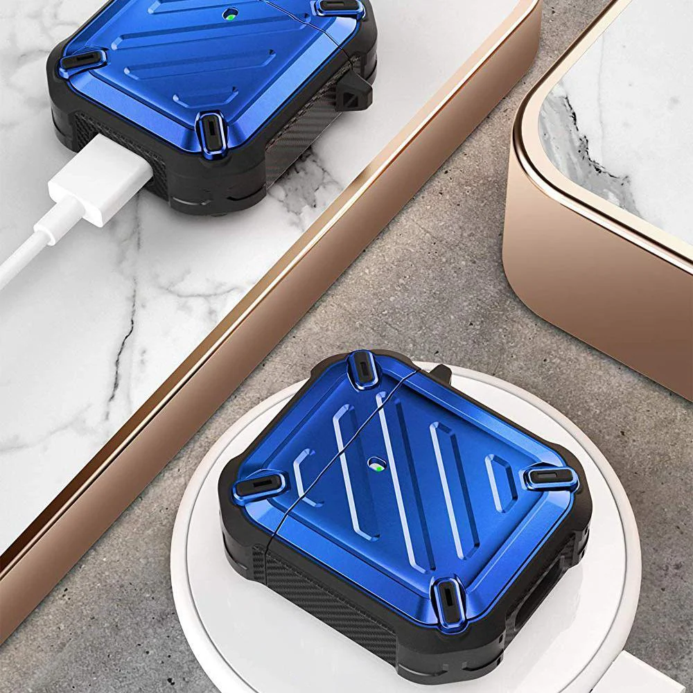 Apple AirPods 1 & 2 Unicorn Beetle Pro Rugged Case-Metallic Blue - Image 6