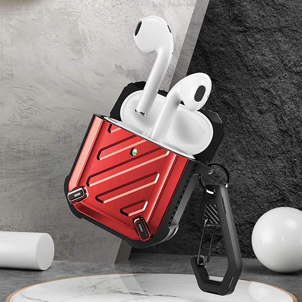 Apple AirPods 1 & 2 Unicorn Beetle Pro Rugged Case-Metallic Red - Image 3