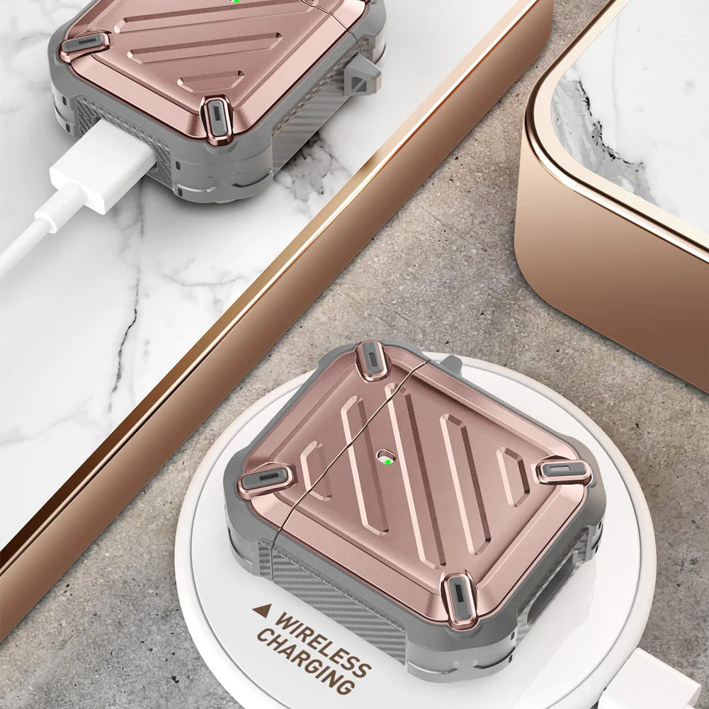 Apple AirPods 1 & 2 Unicorn Beetle Pro Rugged Case-Rose Gold - Image 6