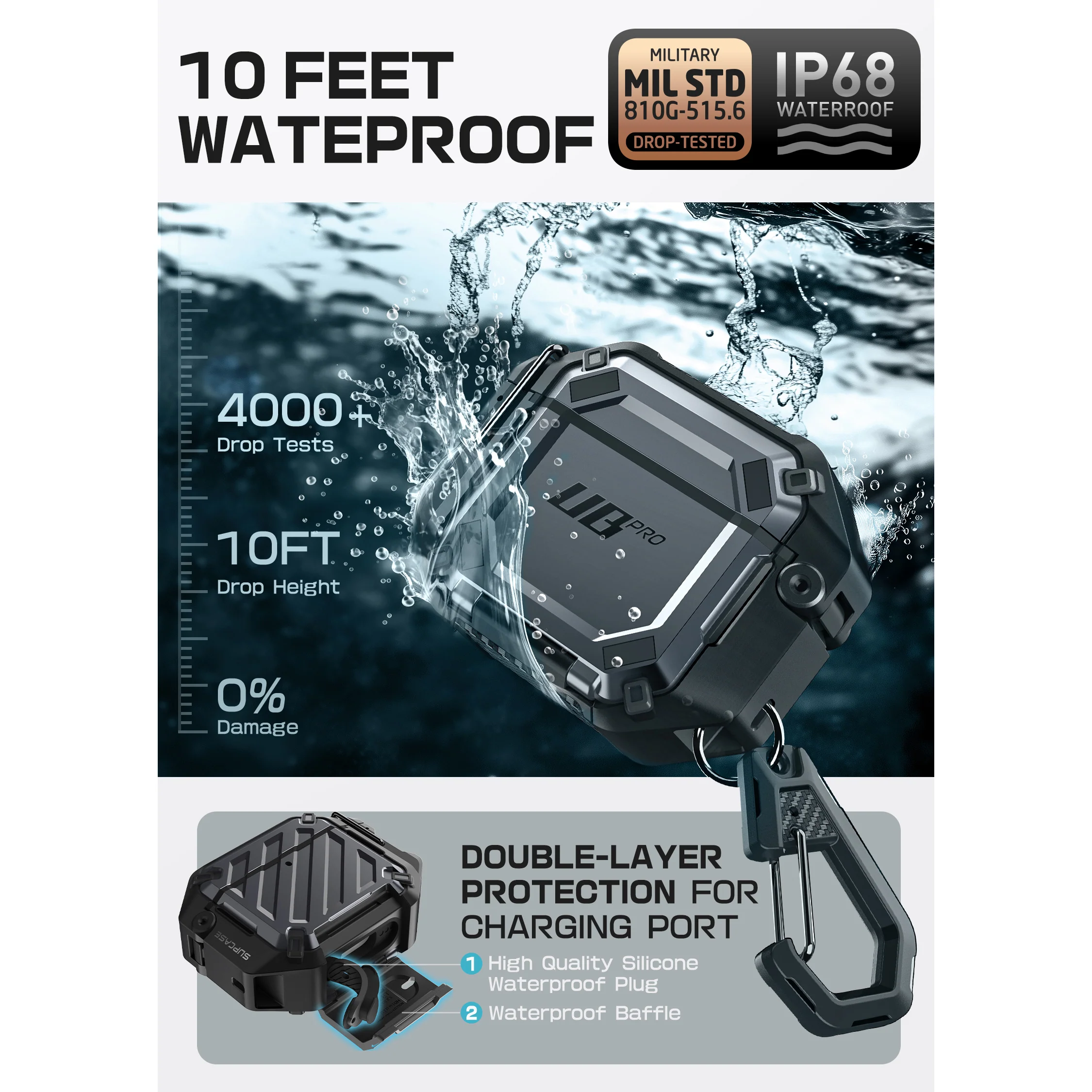 Apple AirPods 4 Unicorn Beetle PRO Rugged Case-Black - Image 4