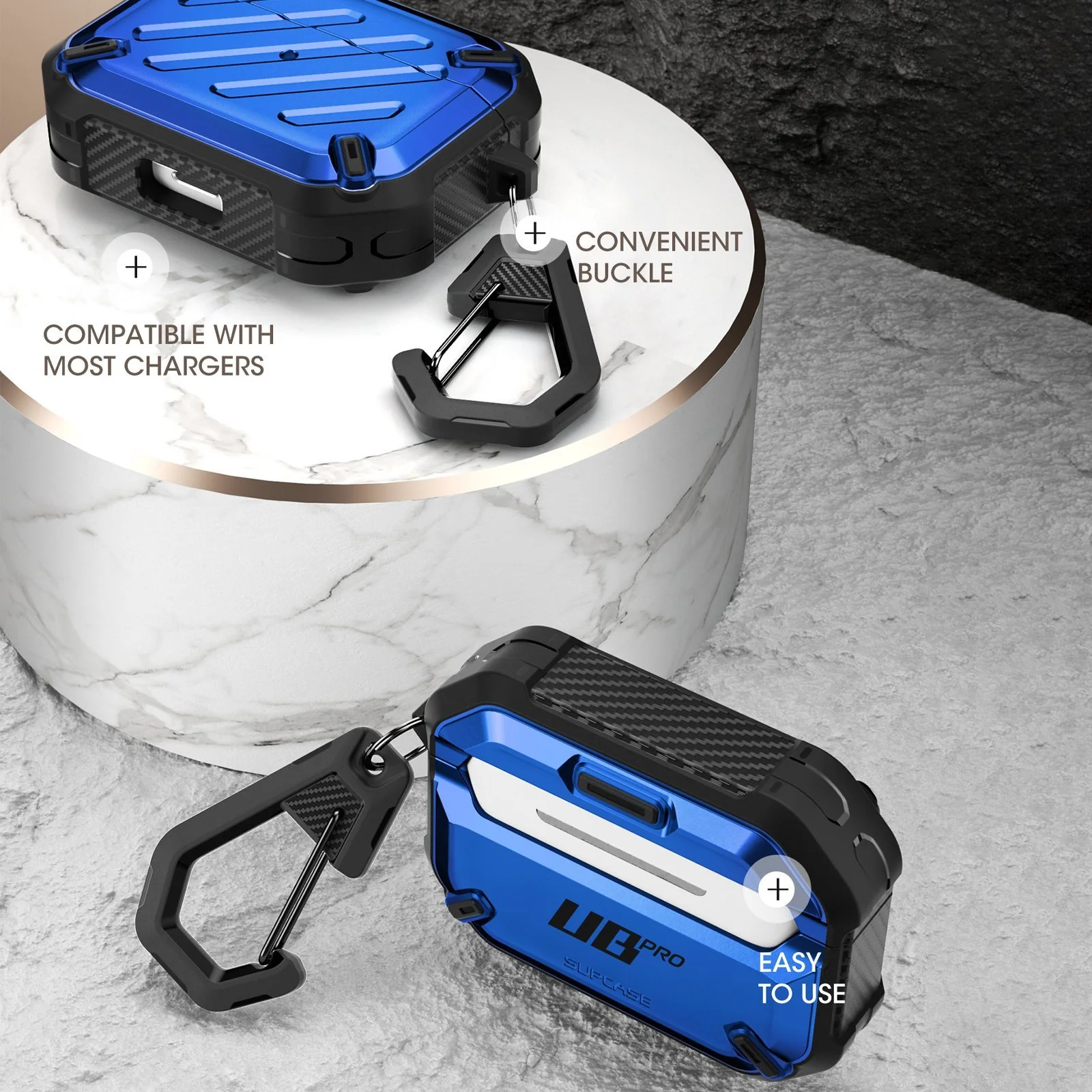 Apple AirPods Pro Unicorn Beetle Pro Rugged Case-Metallic Blue - Image 5