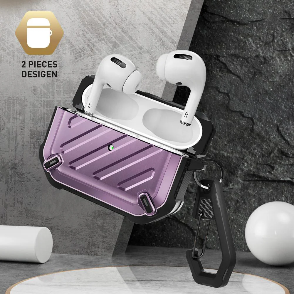 Apple AirPods Pro Unicorn Beetle Pro Rugged Case-Metallic Purple - Image 5