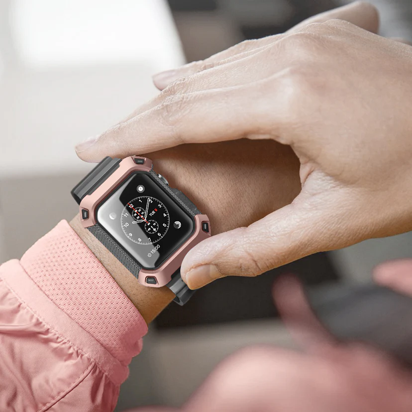 Apple Watch UB Pro Wristband Case (42mm)-Rose Gold - Image 5