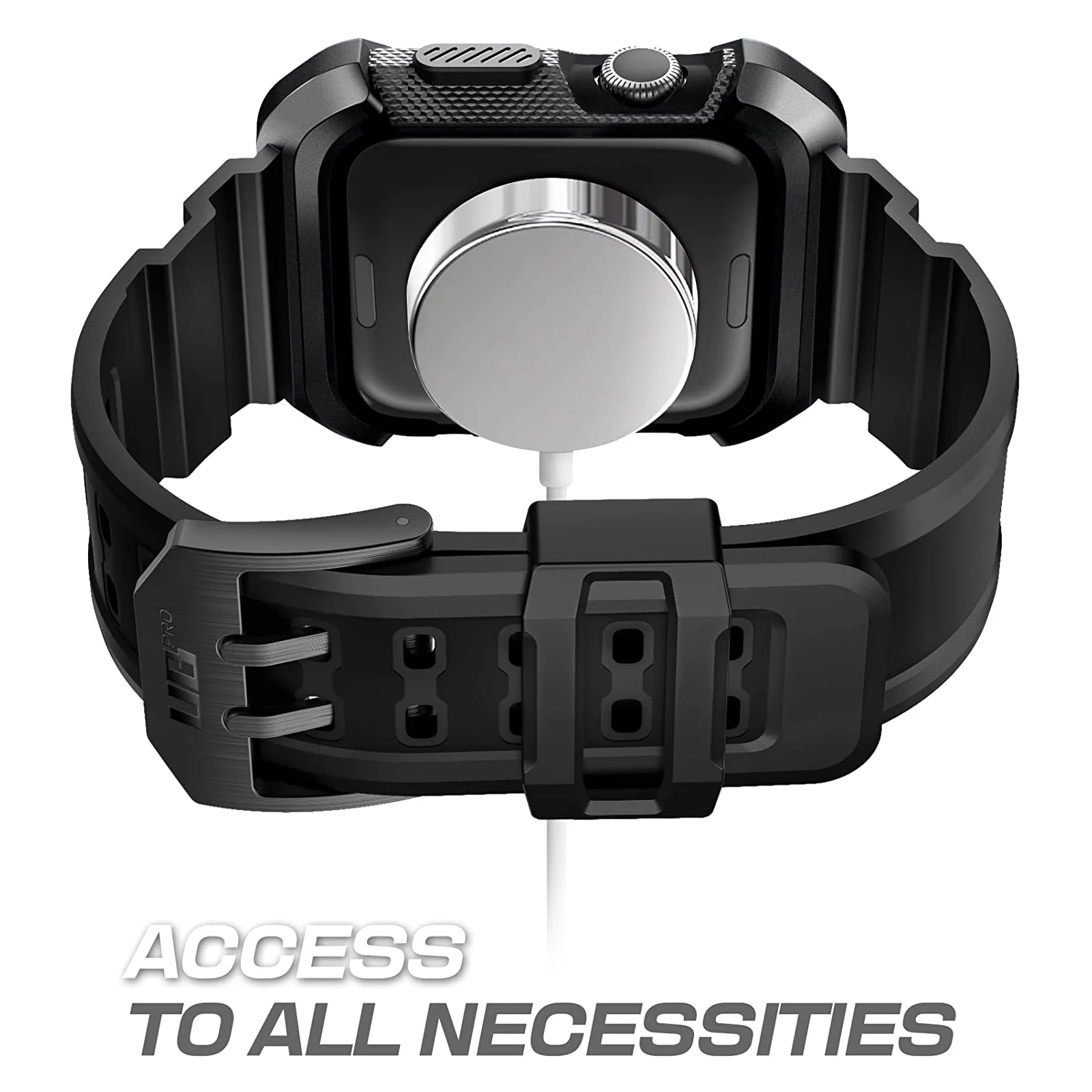 Apple Watch Unicorn Beetle PRO Rugged Wristband Case (44mm/45mm)-Black - Image 4