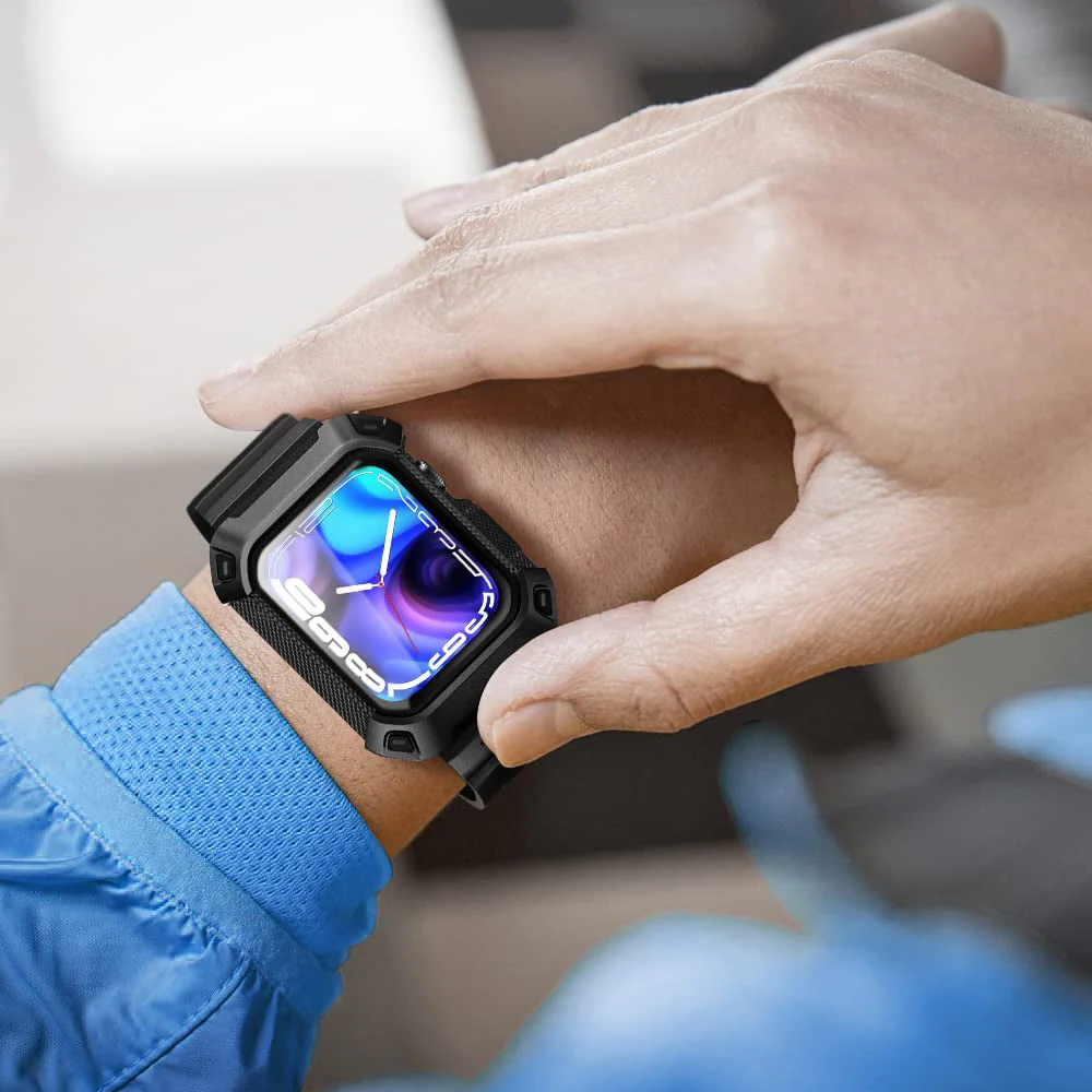 Apple Watch Unicorn Beetle PRO Rugged Wristband Case (44mm/45mm)-Black - Image 7