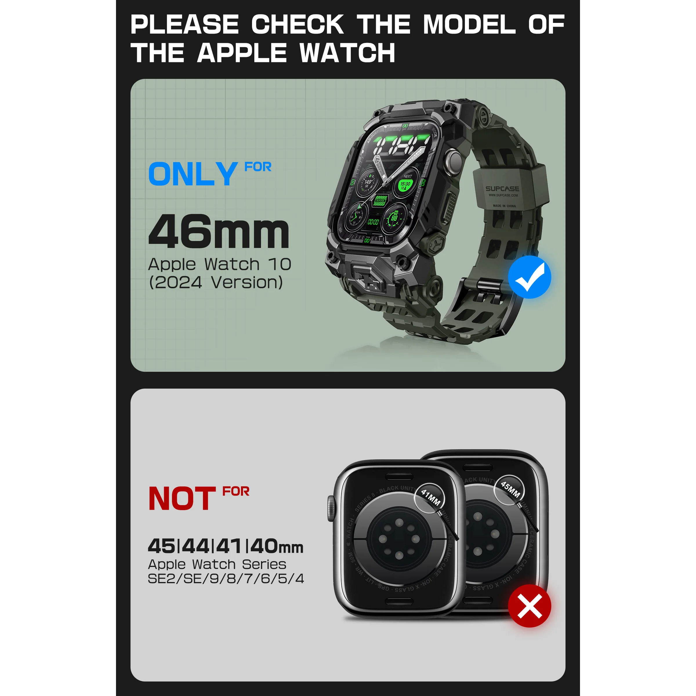 Apple Watch UB Ore Wristband Case (46mm)-Dark Green - Image 3