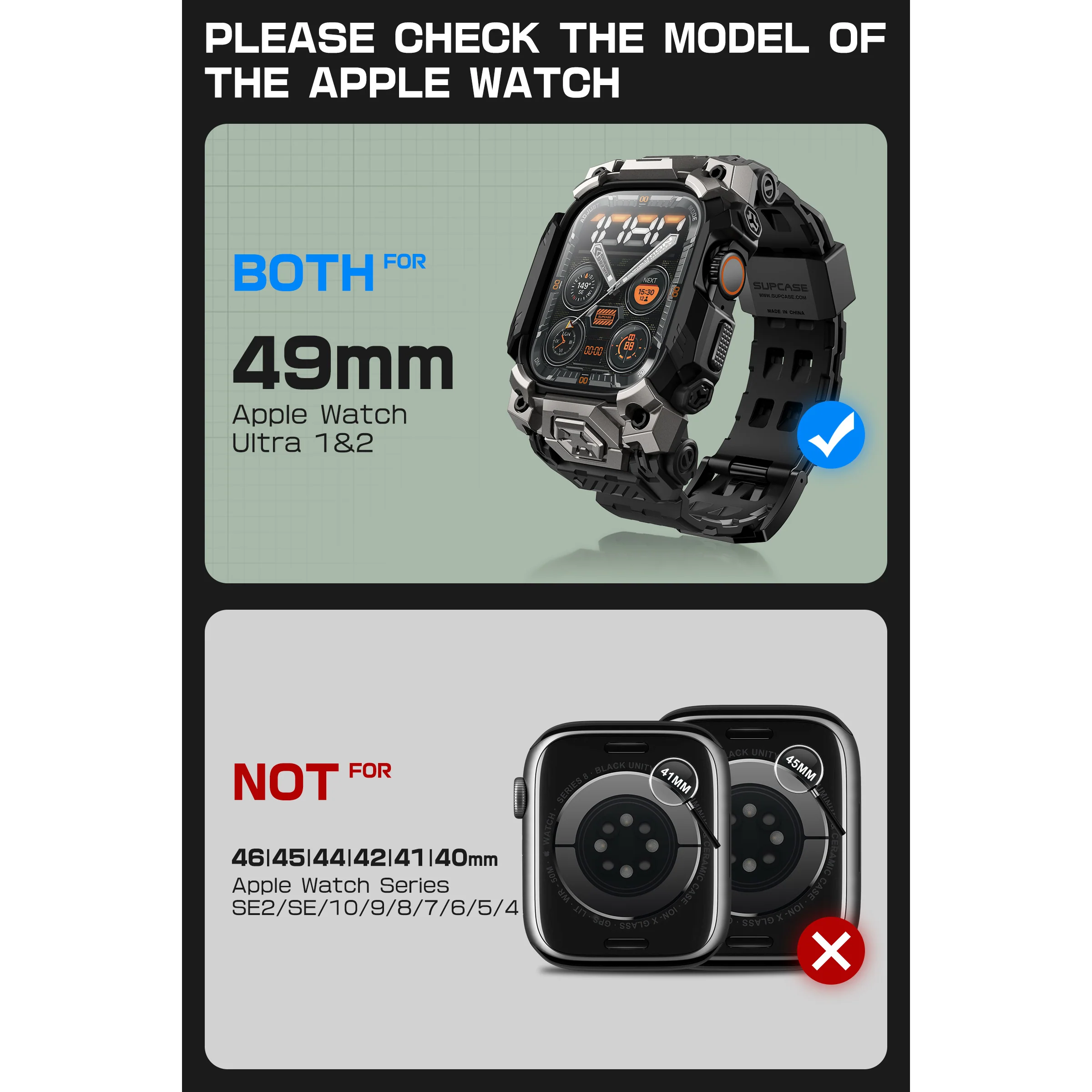 Apple Watch UB Ore Wristband Case (49mm)-Black - Image 7