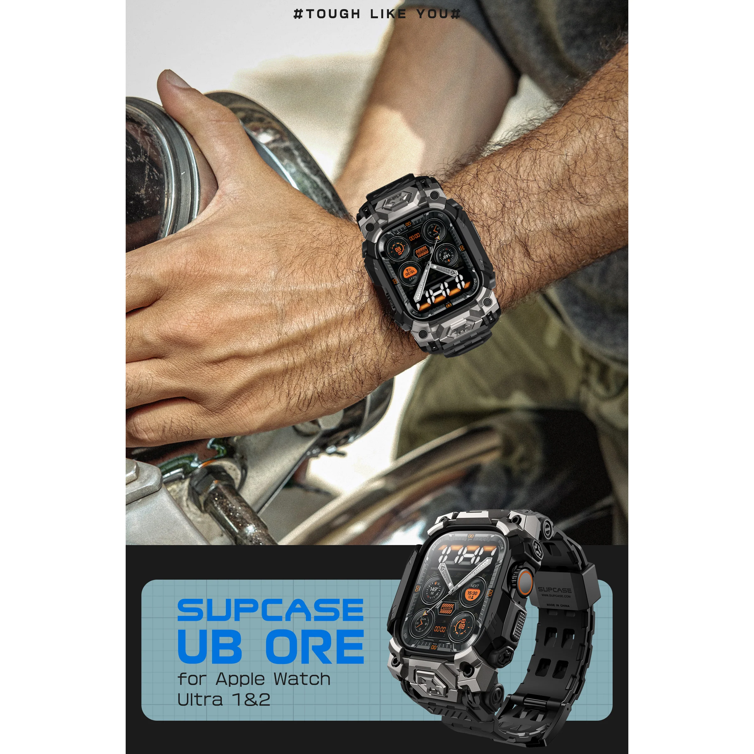 Apple Watch UB Ore Wristband Case (49mm)-Black - Image 8
