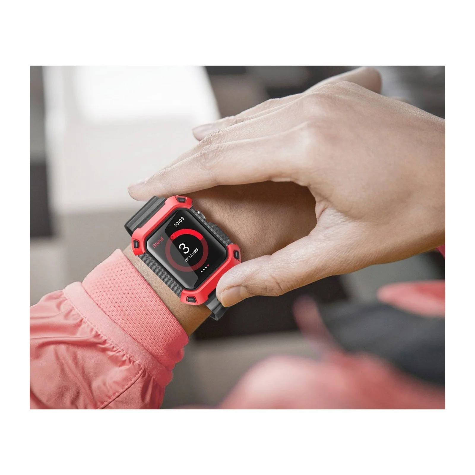 Apple Watch UB Pro Wristband Case (42mm)-Red - Image 6