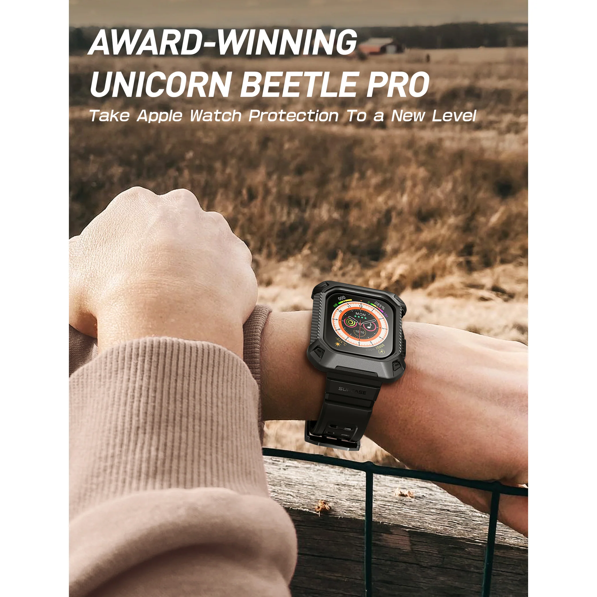 Apple Watch UB Pro Wristband Case (46mm)-Black - Image 9