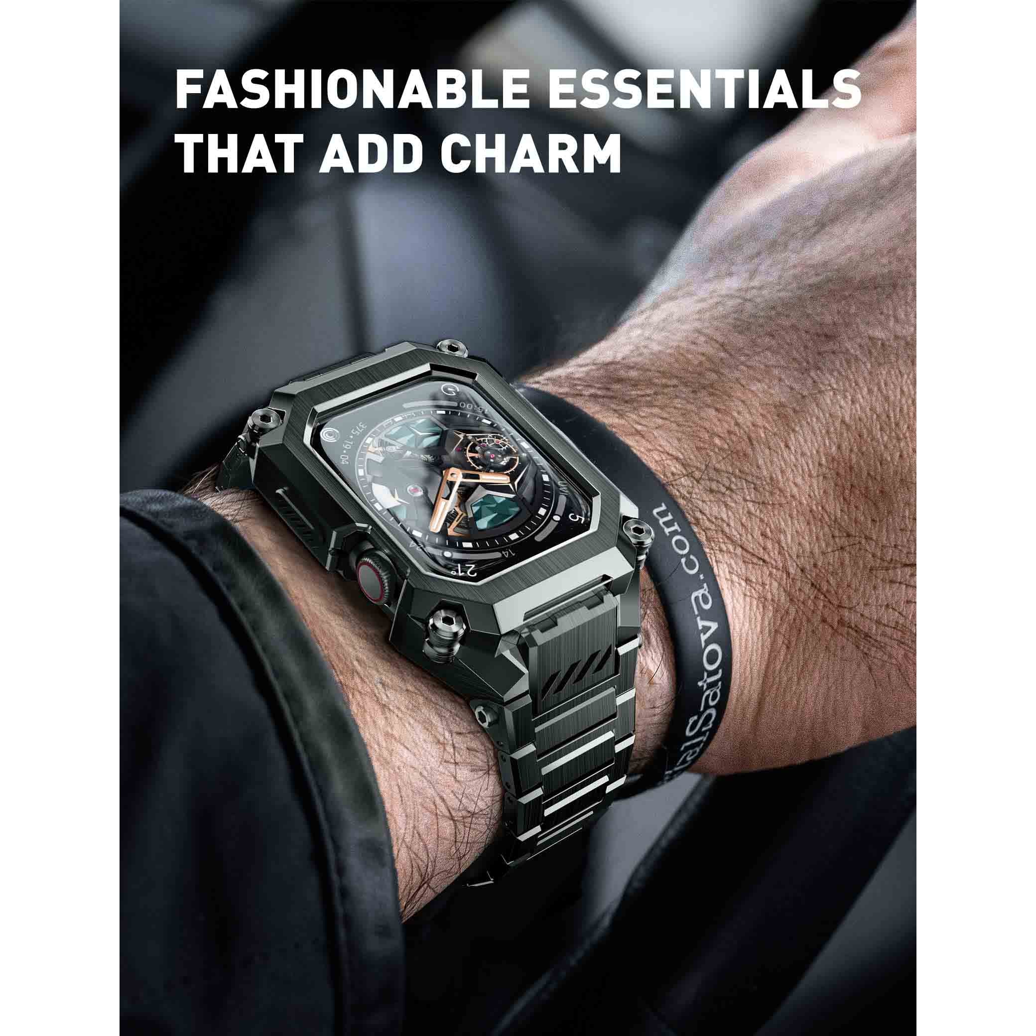 UB Steel Stainless Steel Apple Watchband-Black - Image 11