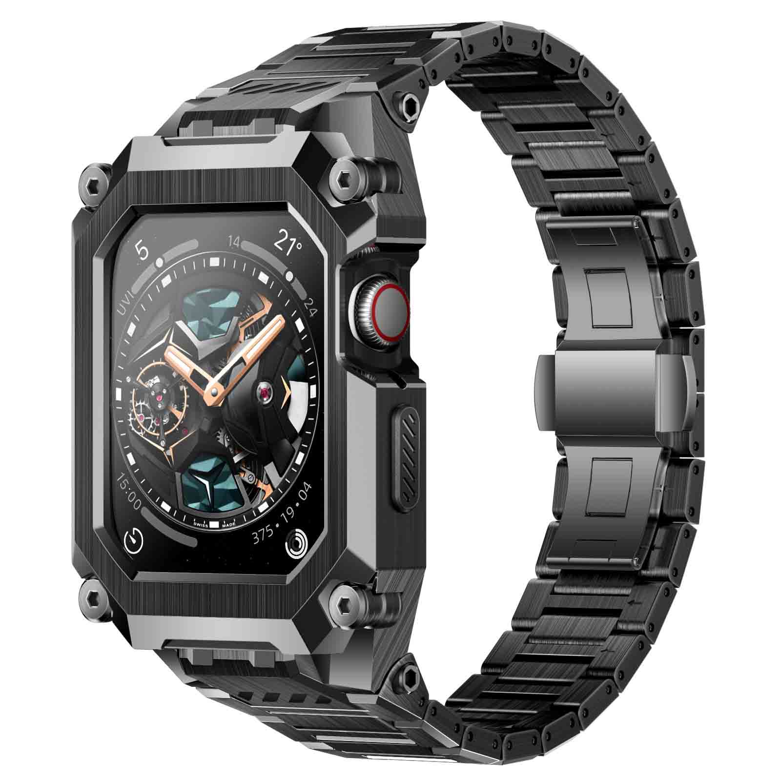UB Steel Stainless Steel Apple Watchband-Black - Image 4