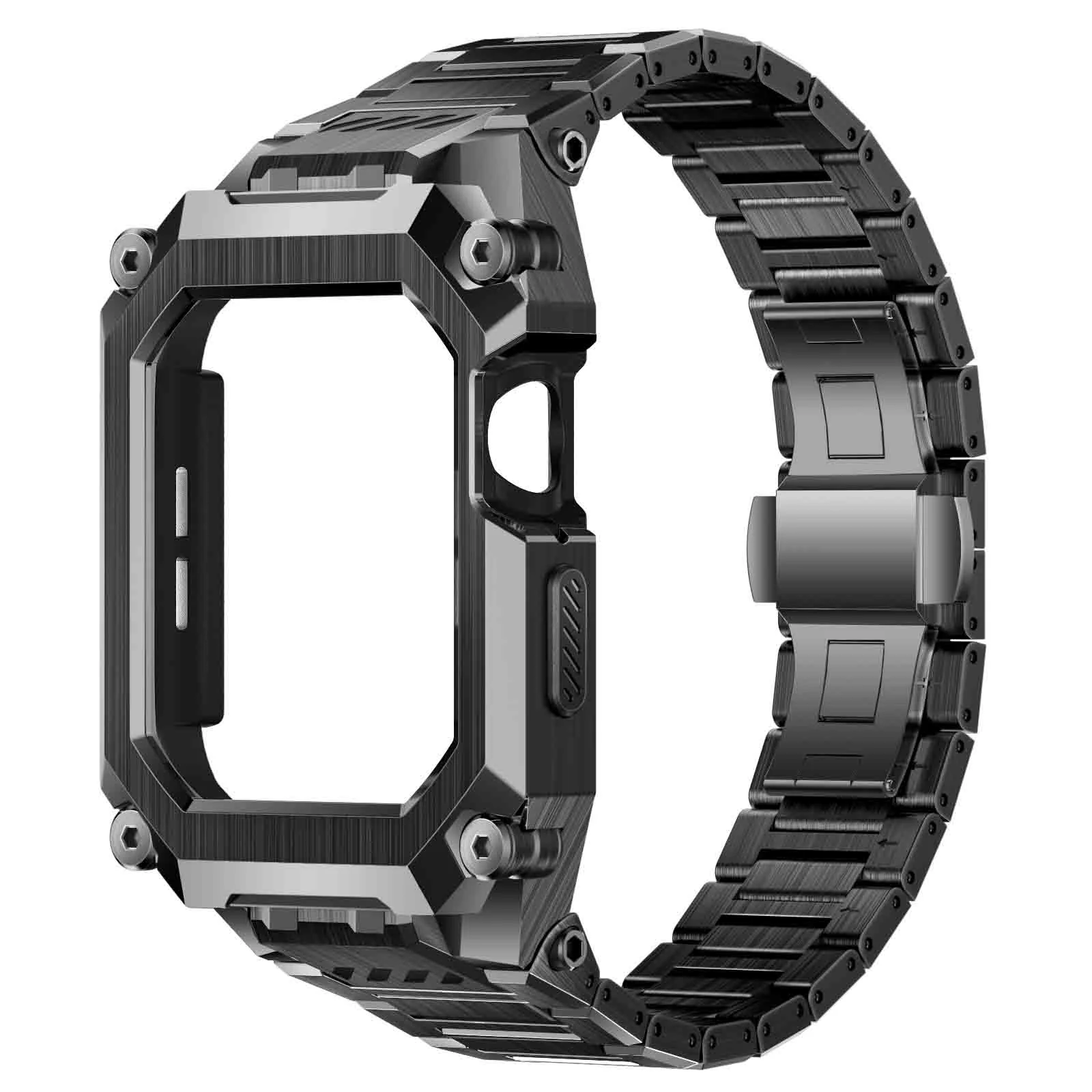UB Steel Stainless Steel Apple Watchband-Black - Image 5
