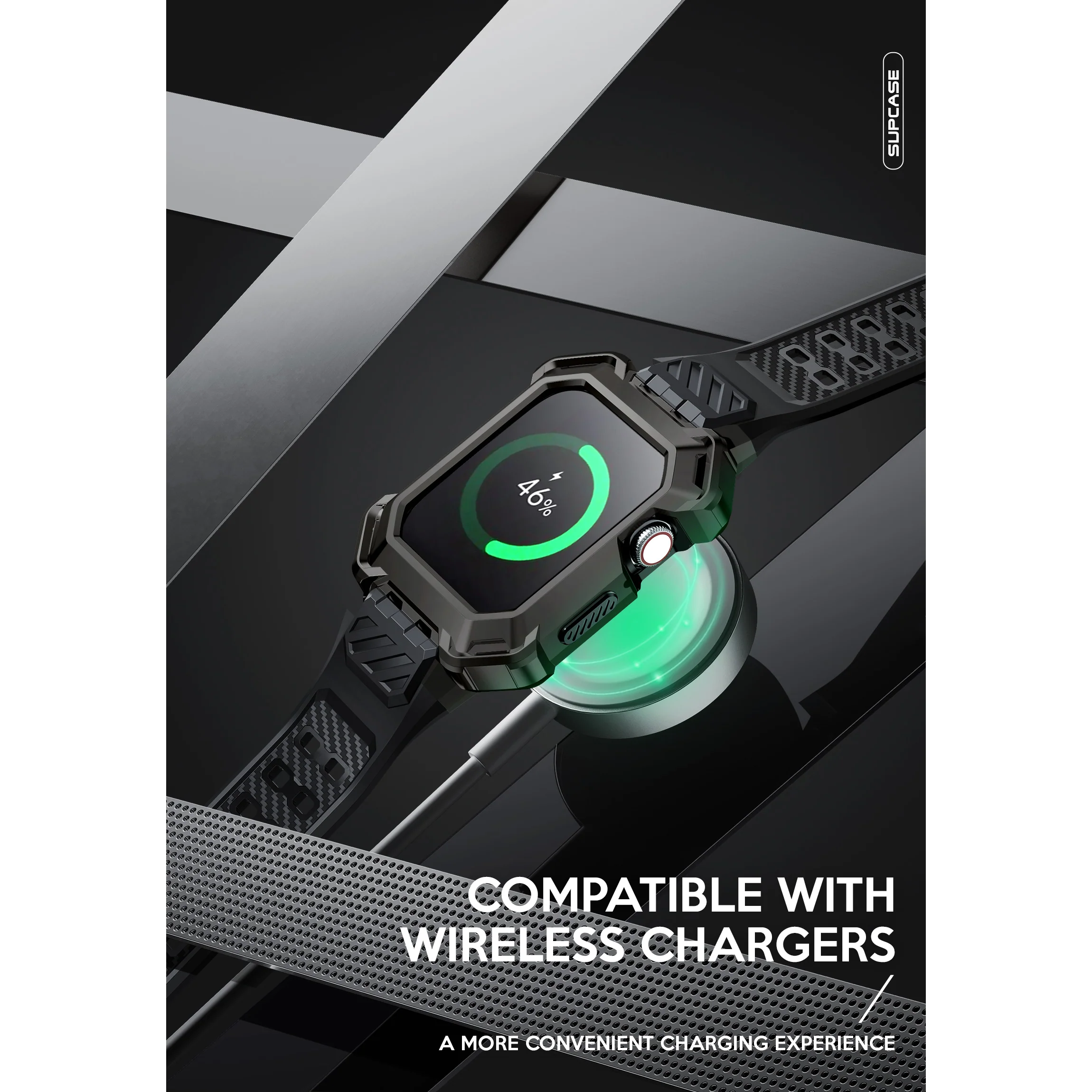 Apple Watch Unicorn Beetle PRO XT Rugged Metal Watch Band Case (44mm/45mm)-Gun Metal - Image 5