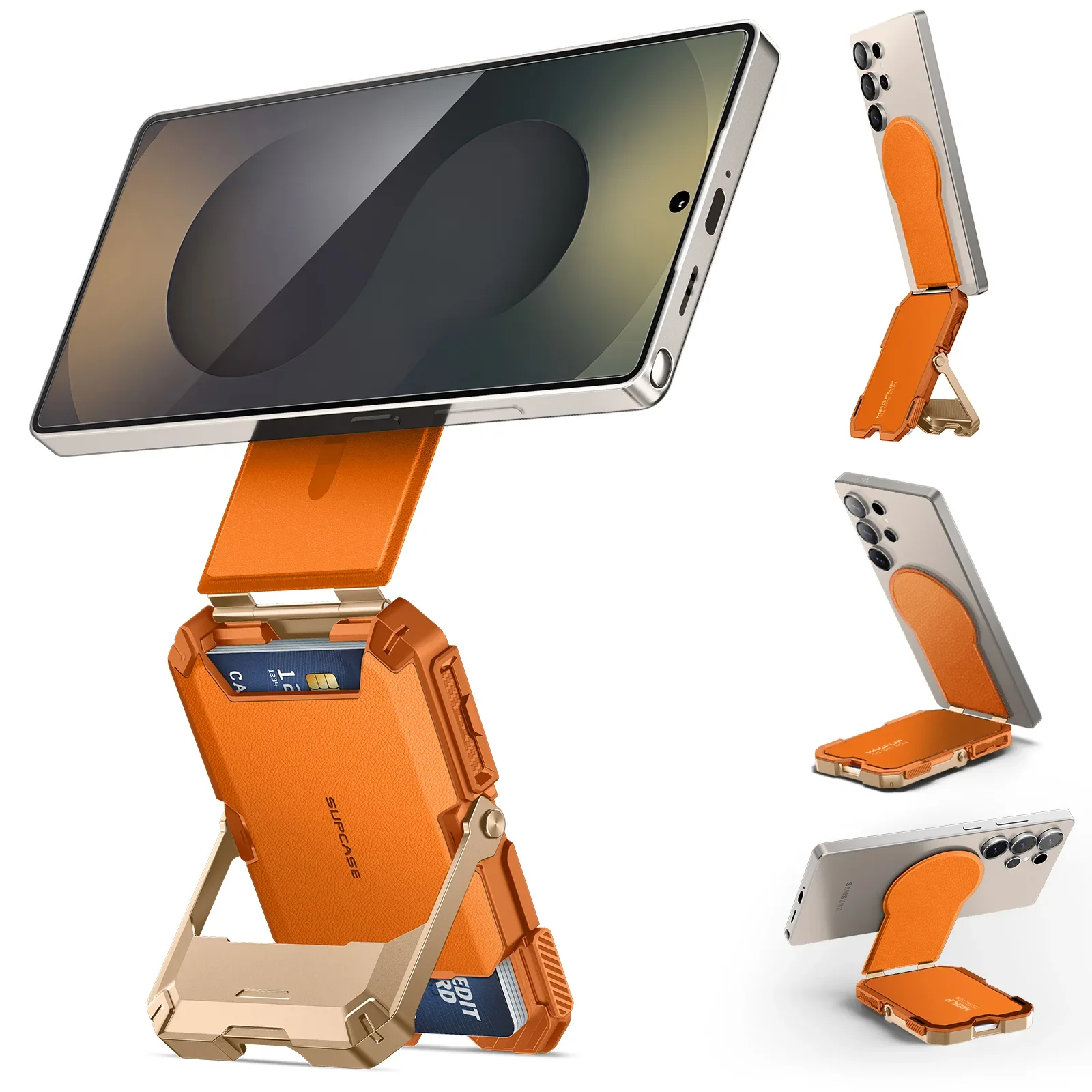 MagFlip Magnetic Wallet with iPhone/Samsung Compatible - Coral - Image 3