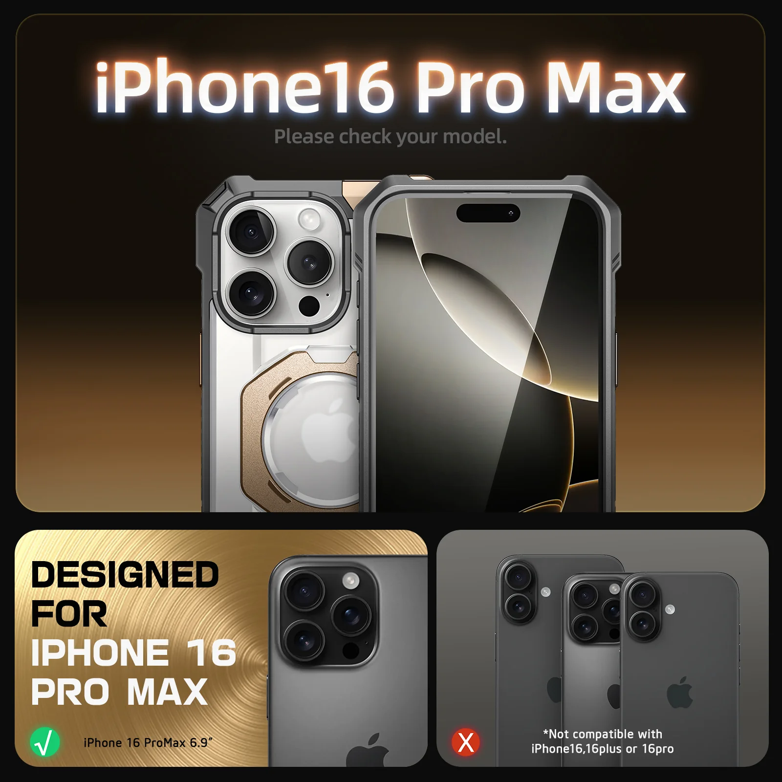 Bundle Sale - iPhone 16 Pro Max UB GRIP Series & MagFlip Wallet with Stand - Image 18