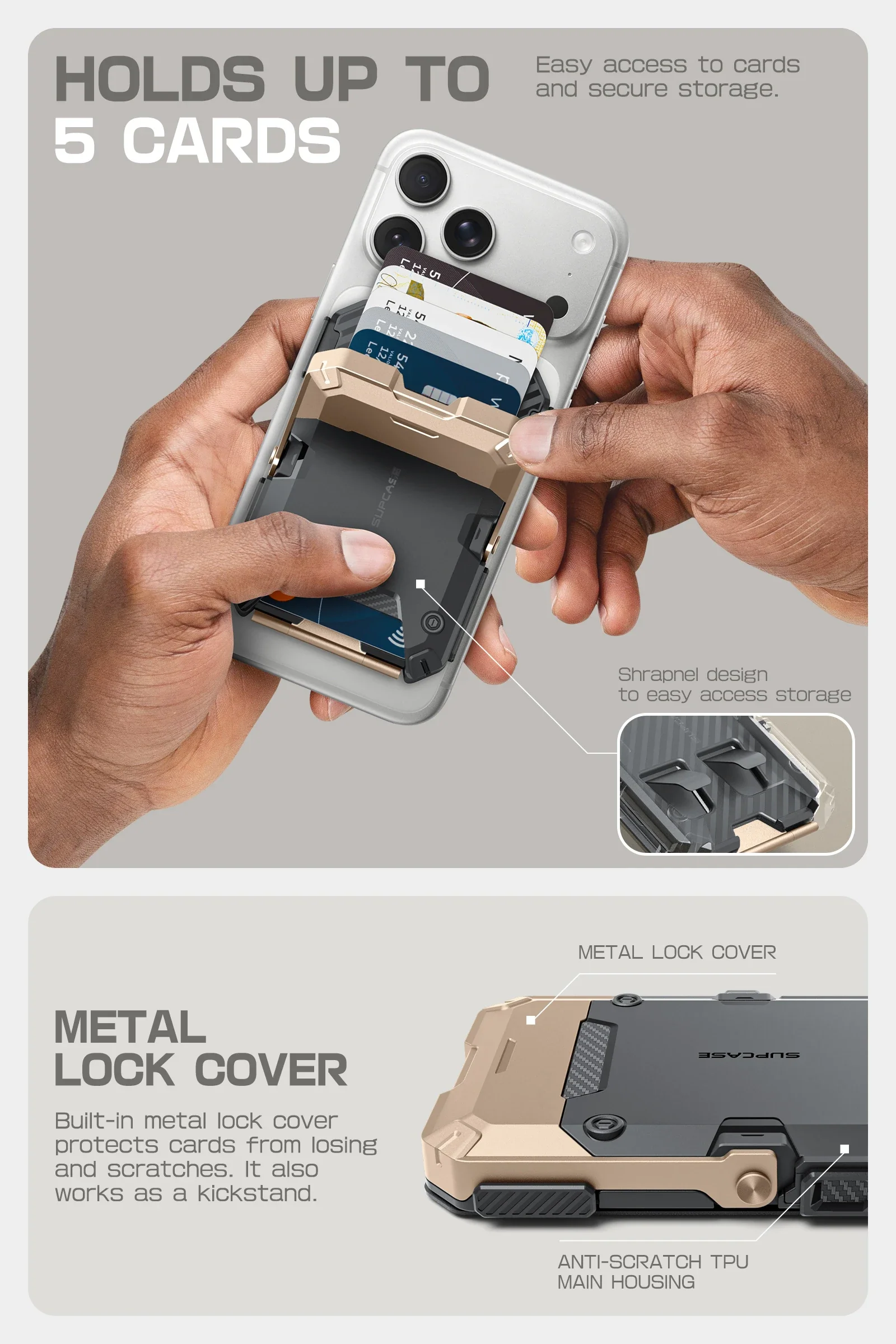 MagFlip Magnetic Wallet with Stand-Gold - Image 7