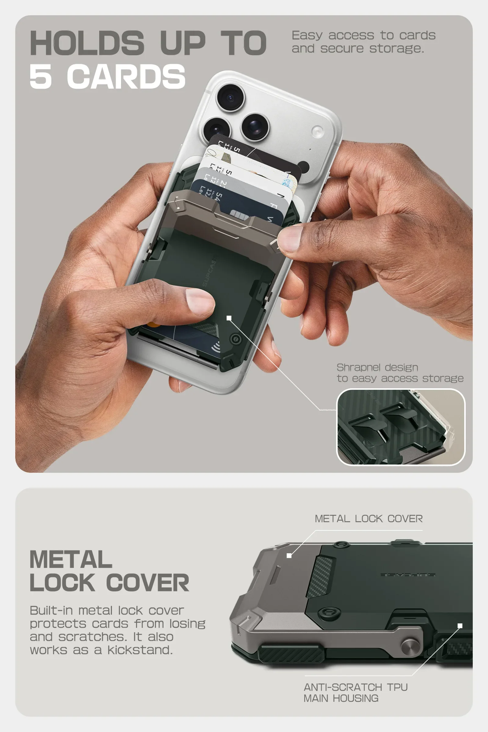 MagFlip Magnetic Wallet with Stand-Dark Green - Image 7