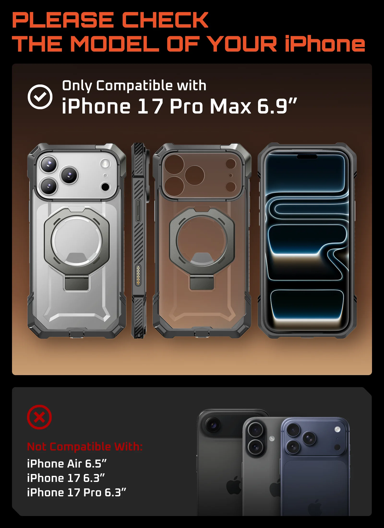 UB GRIP Series iPhone 17 Pro Max MagSafe Camera Control Button Phone Case - Gray - Image 7