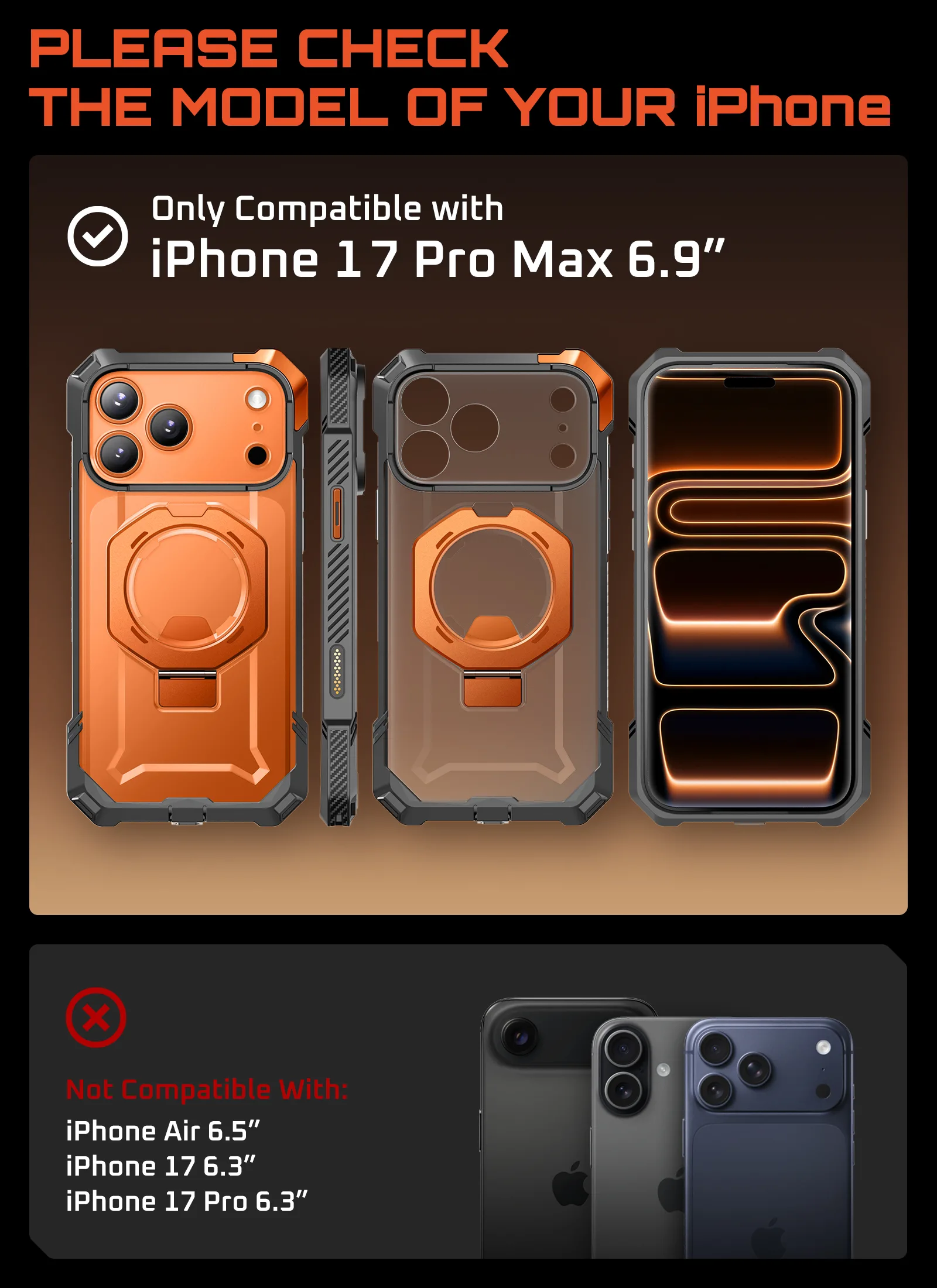 UB GRIP Series iPhone 17 Pro Max MagSafe Camera Control Button Phone Case - Coral - Image 7