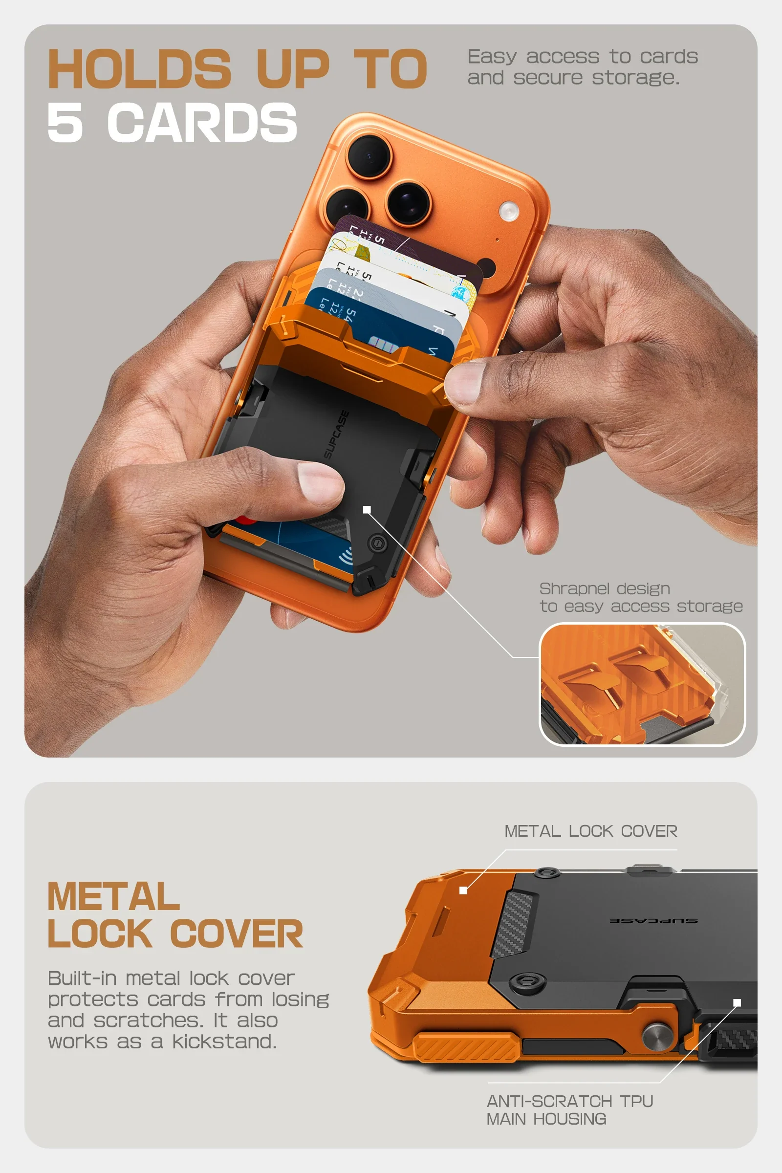 MagFlip Magnetic Wallet with Stand-Coral - Image 6