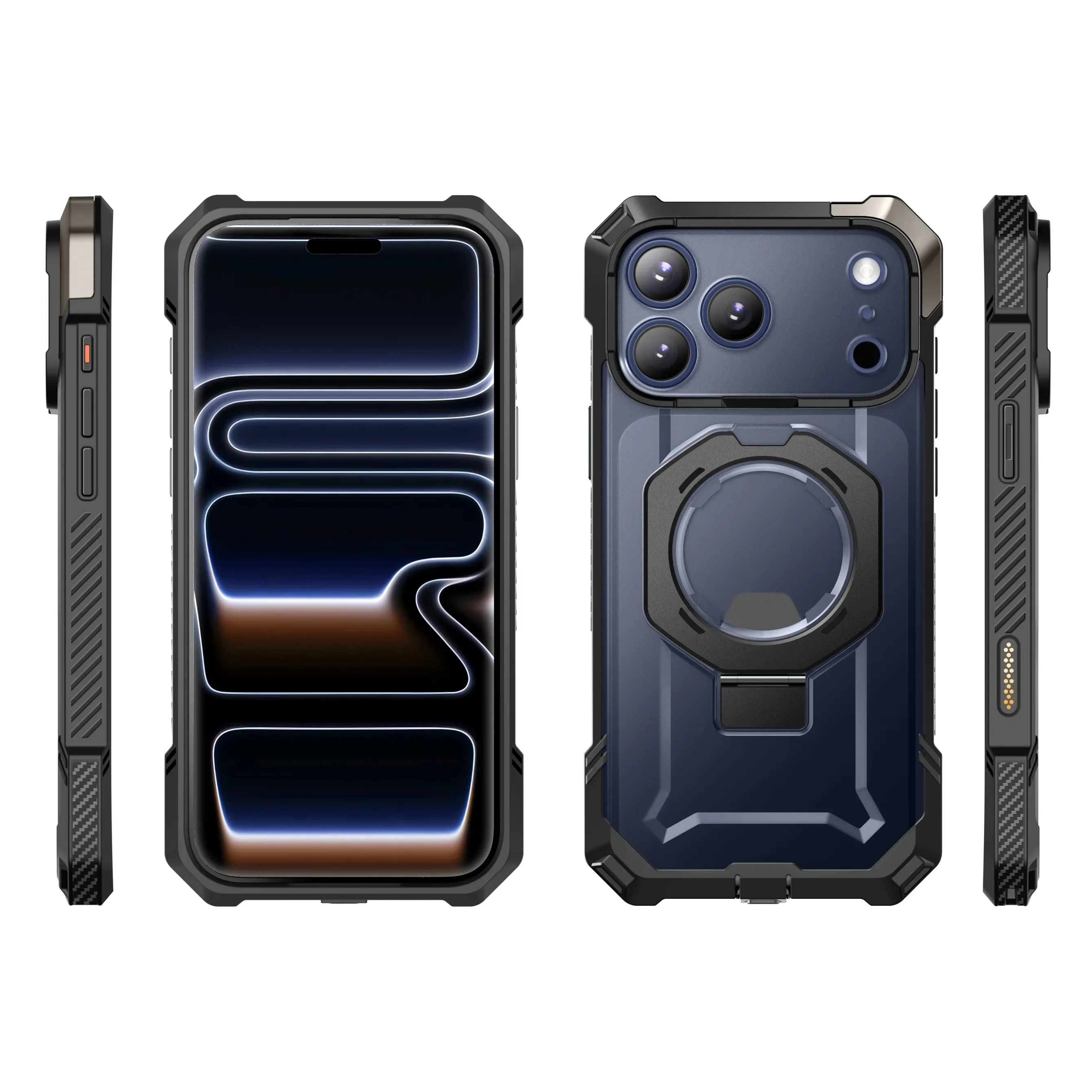 UB GRIP Series iPhone 17 Pro MagSafe Camera Control Button Phone Case - Black - Image 5