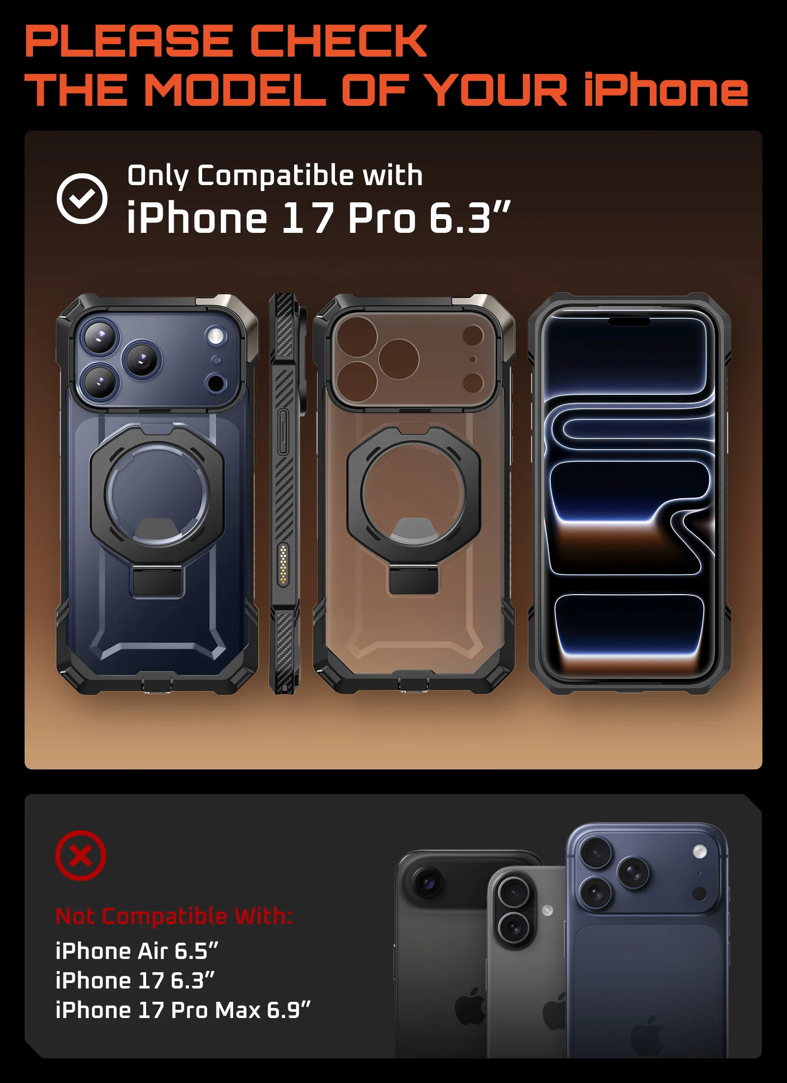 UB GRIP Series iPhone 17 Pro MagSafe Camera Control Button Phone Case - Black - Image 7