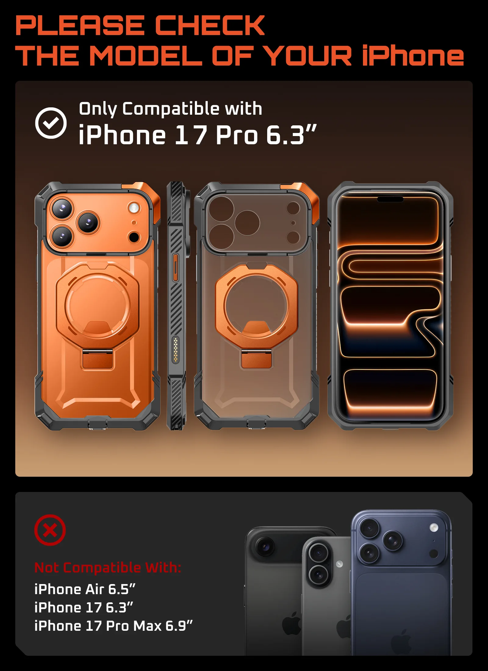 UB GRIP Series iPhone 17 Pro MagSafe Camera Control Button Phone Case - Coral - Image 7