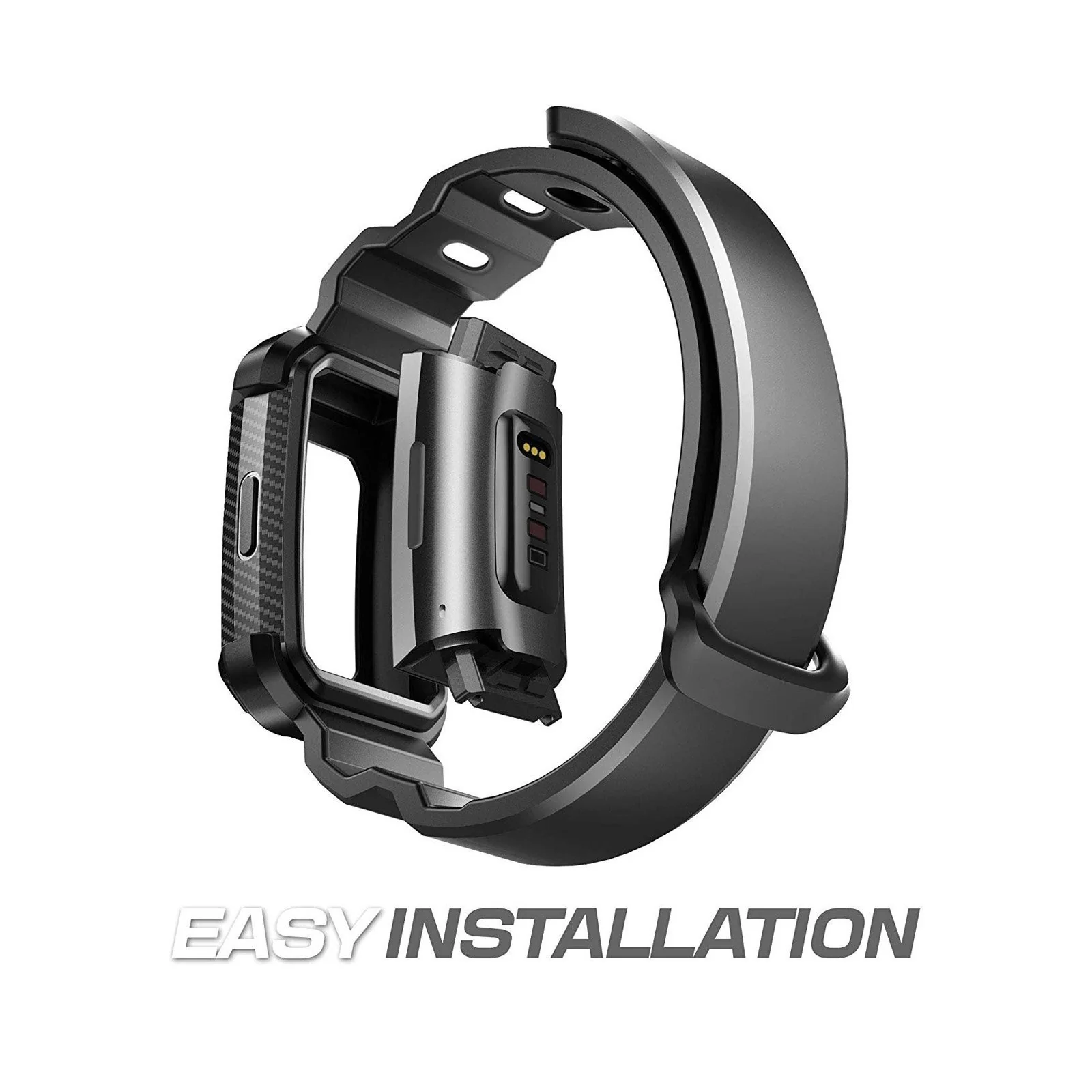 Fitbit Charge 3 / Charge 4 Unicorn Beetle Pro Rugged Shockproof Wristband Case-Black - Image 3