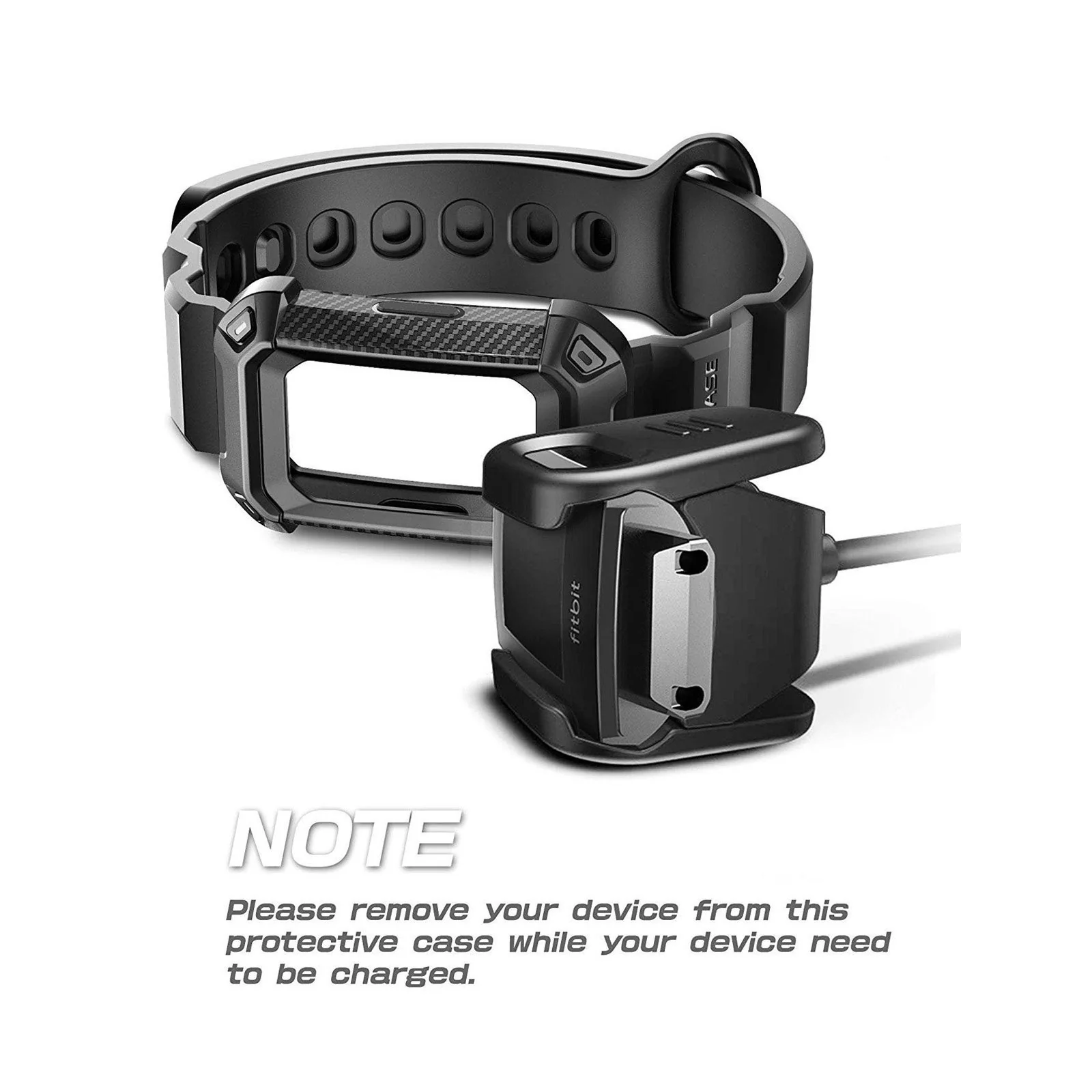 Fitbit Charge 3 / Charge 4 Unicorn Beetle Pro Rugged Shockproof Wristband Case-Black - Image 4