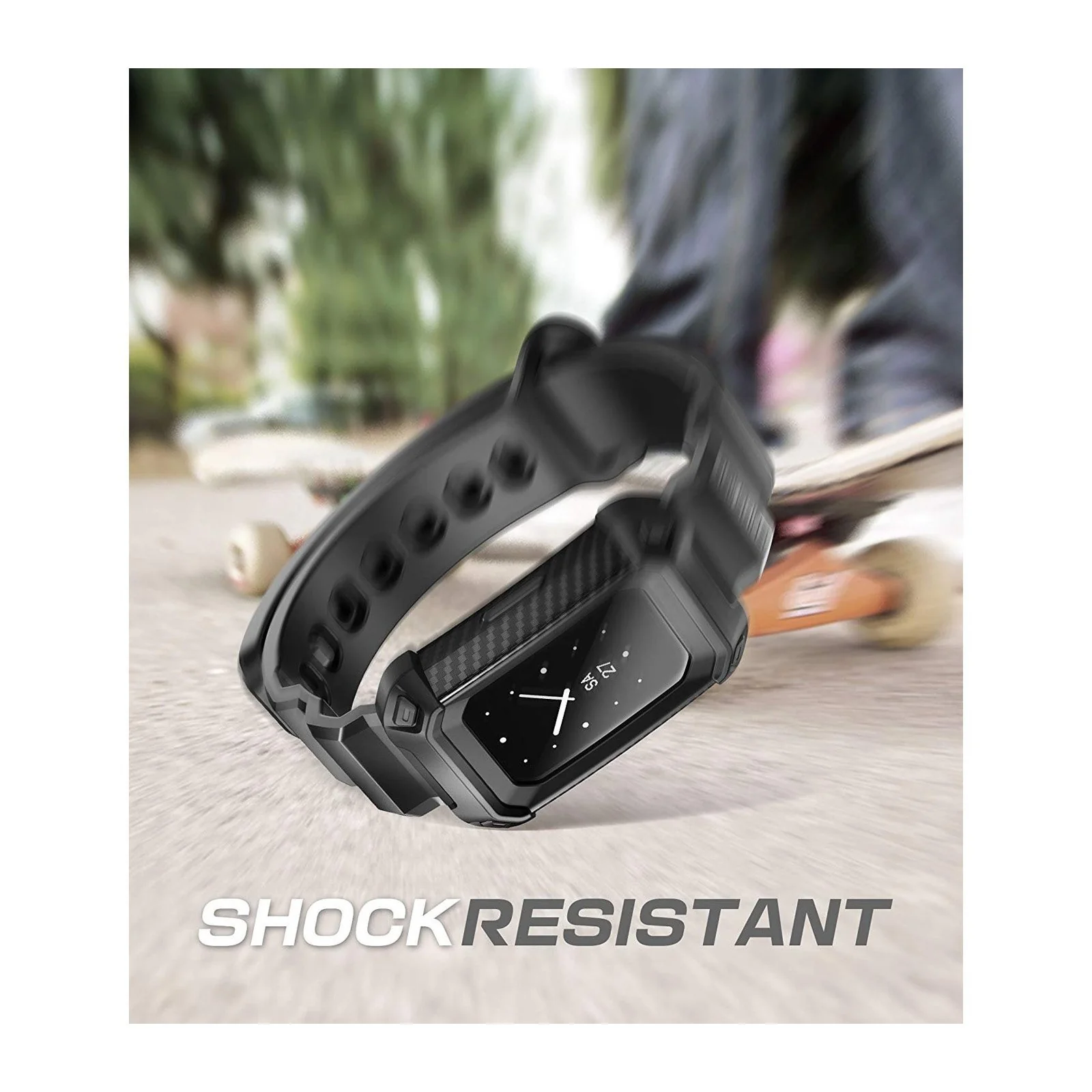 Fitbit Charge 3 / Charge 4 Unicorn Beetle Pro Rugged Shockproof Wristband Case-Black - Image 5