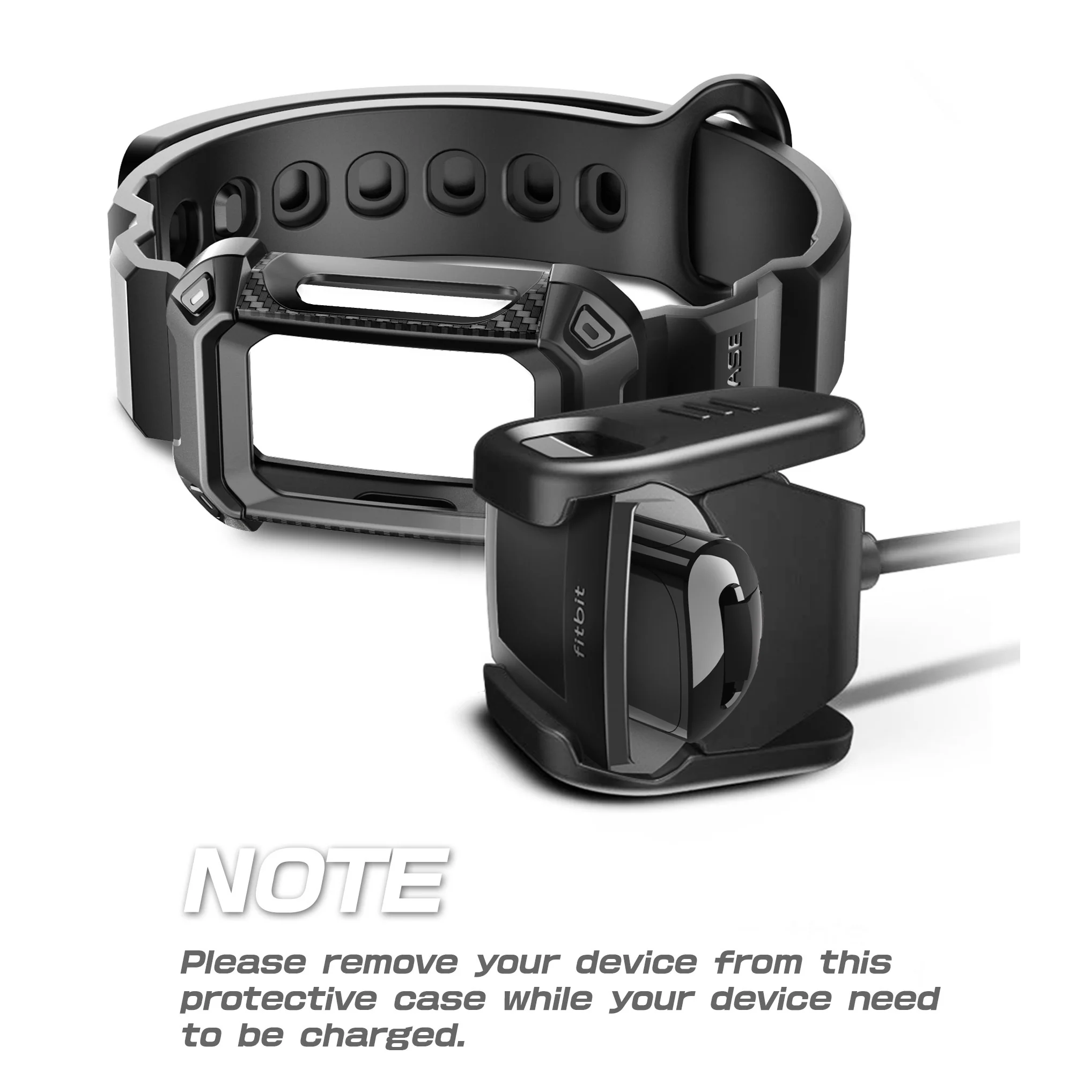 Fitbit Charge 5 Unicorn Beetle PRO Rugged Case and Band-Black - Image 4