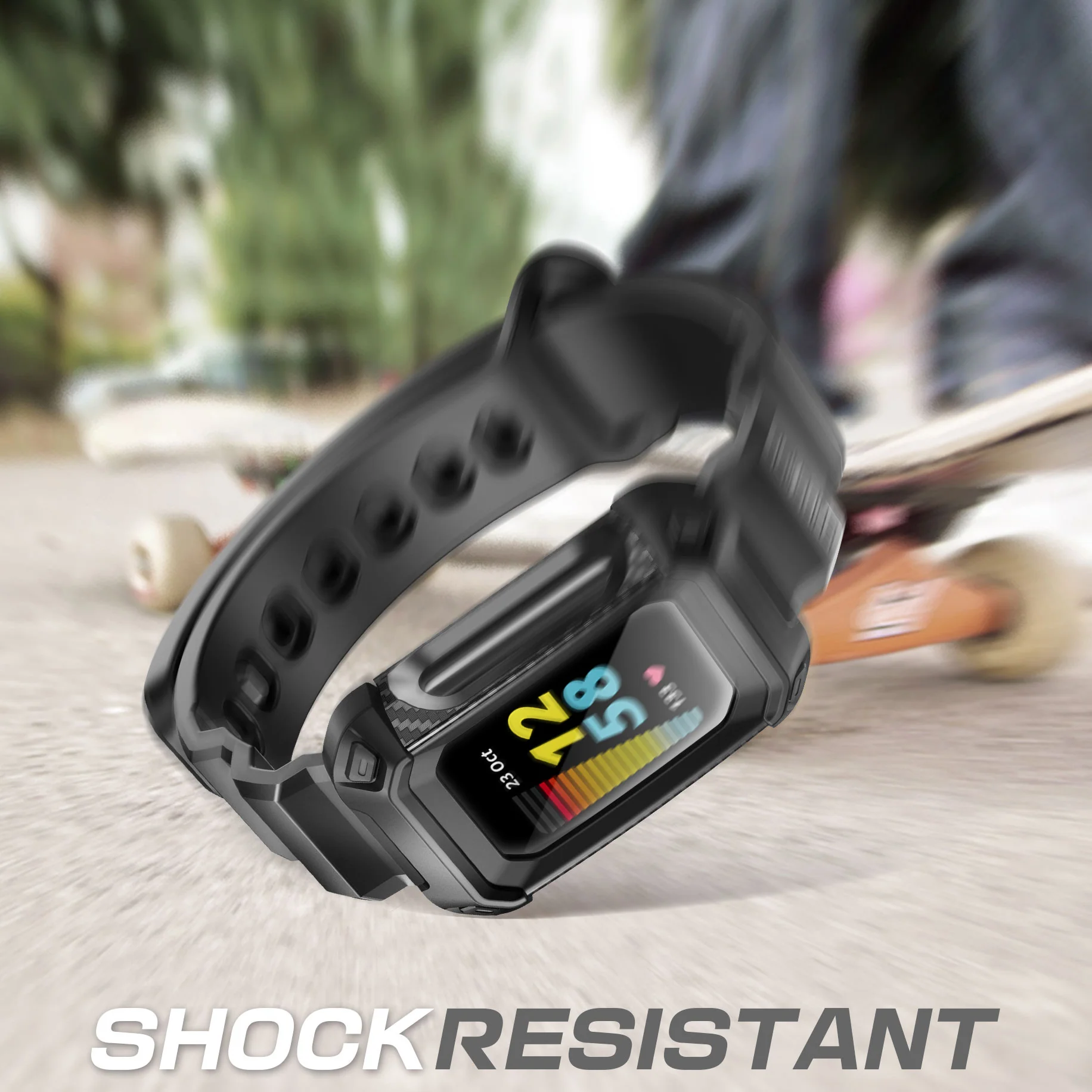 Fitbit Charge 5 Unicorn Beetle PRO Rugged Case and Band-Black - Image 5