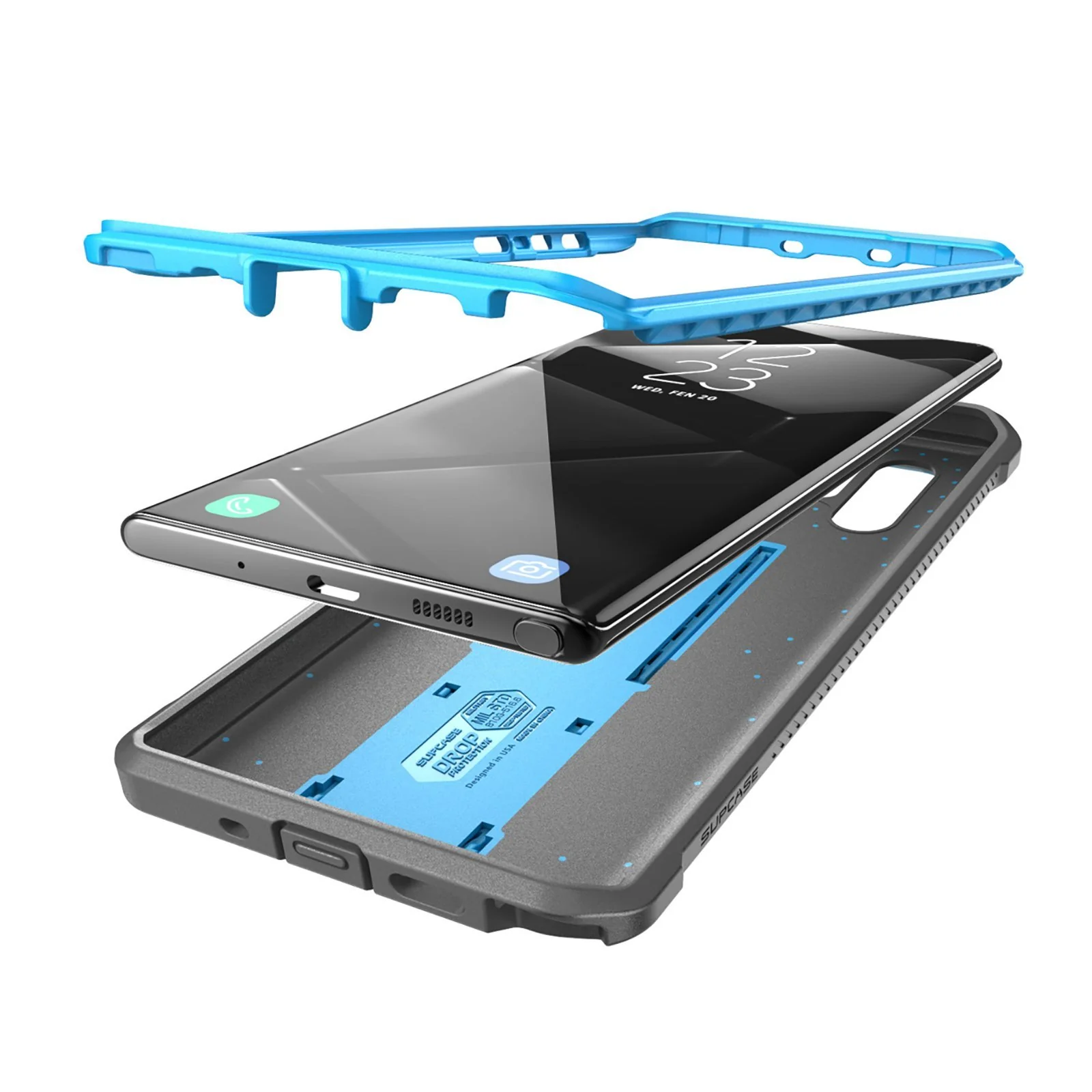 Galaxy Note10 Plus / Note10 Plus 5G Unicorn Beetle Pro Full-Body Rugged Case-Blue - Image 3