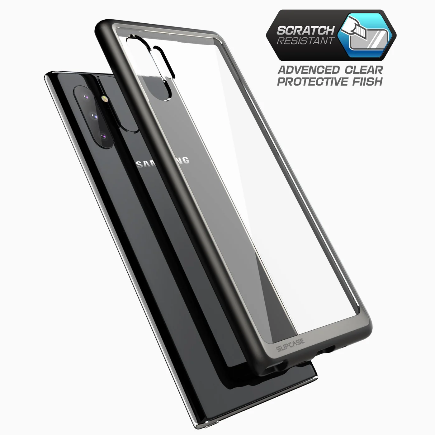 Galaxy Note10 Unicorn Beetle Style Clear Case-Black - Image 3