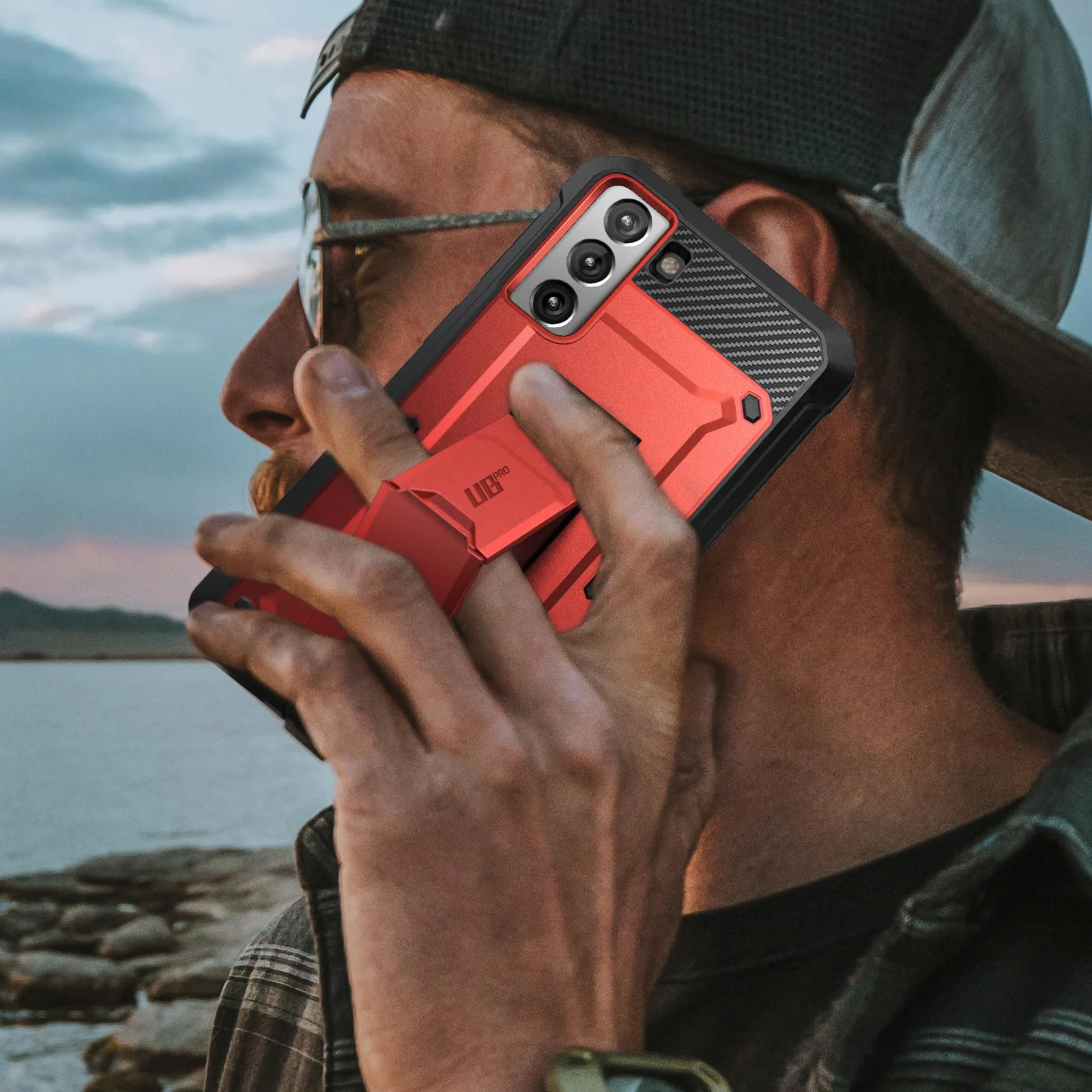 Galaxy S21 Plus Unicorn Beetle Pro Rugged Case-Metallic Red - Image 9