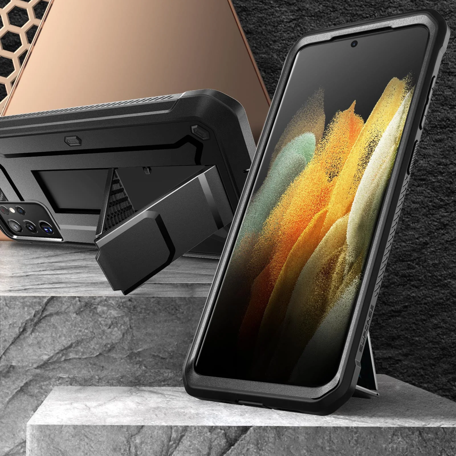 Galaxy S21 Ultra Unicorn Beetle Pro Rugged Case(open box)-Black - Image 4