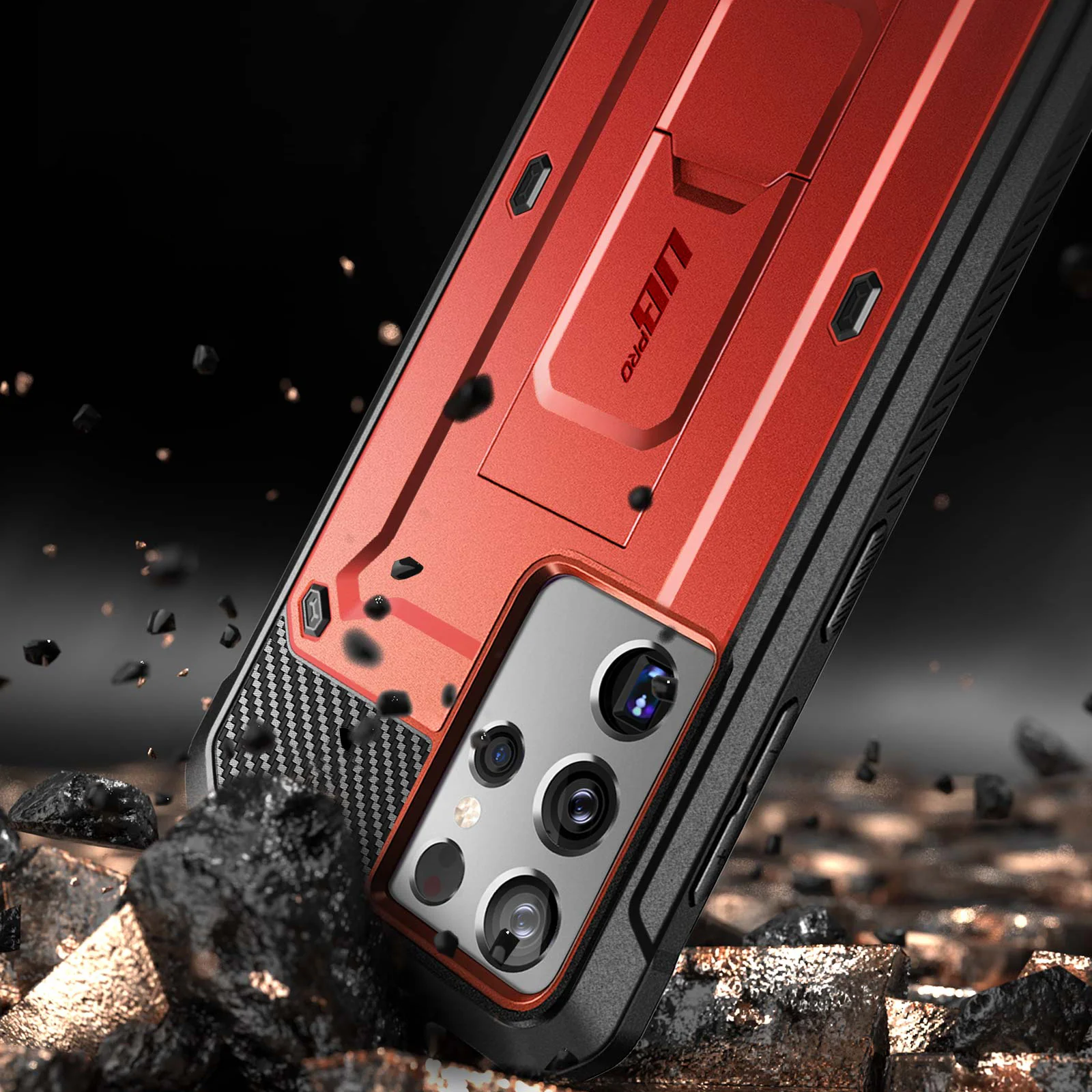 Galaxy S21 Ultra Unicorn Beetle Pro Rugged Case-Metallic Red - Image 3