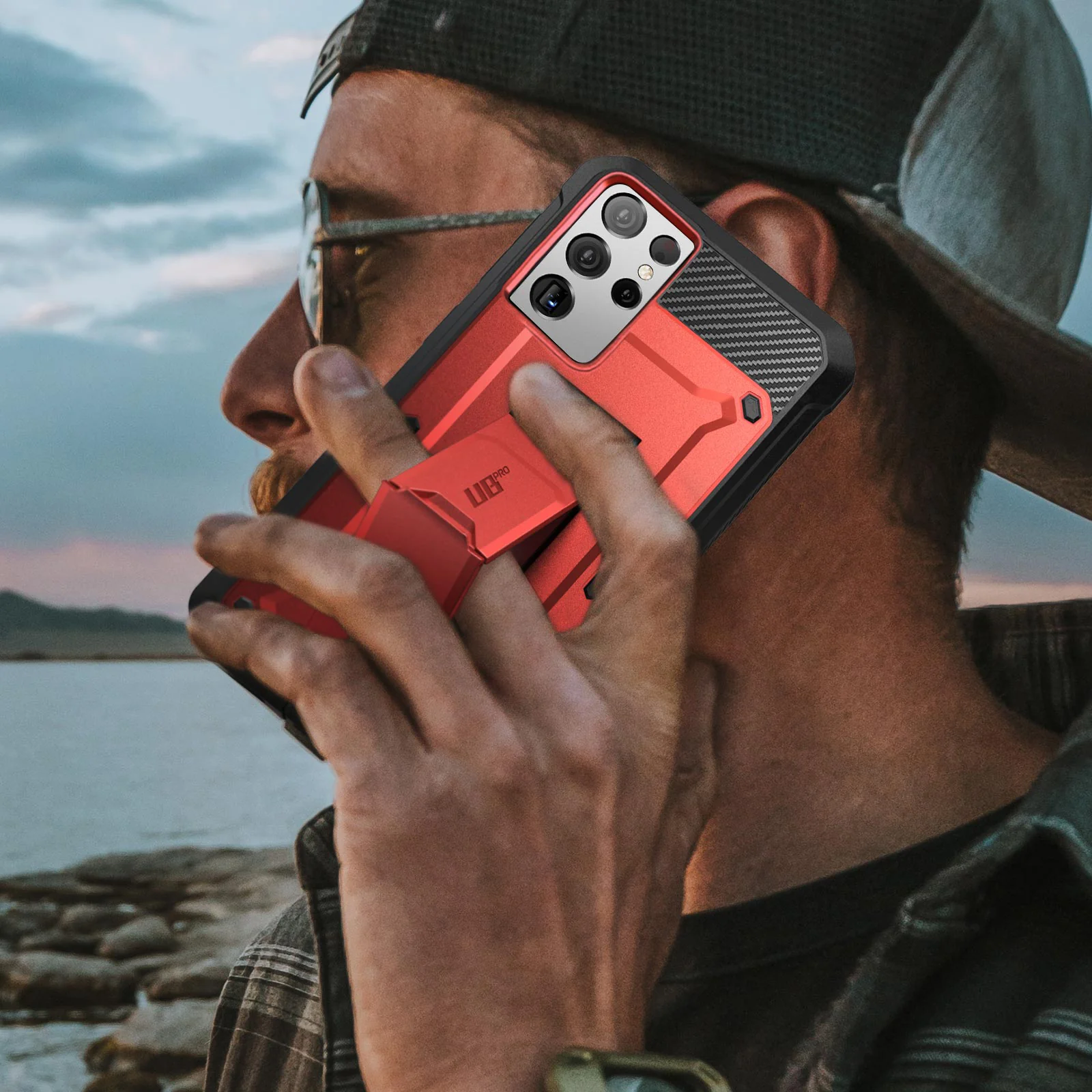 Galaxy S21 Ultra Unicorn Beetle Pro Rugged Case-Metallic Red - Image 9