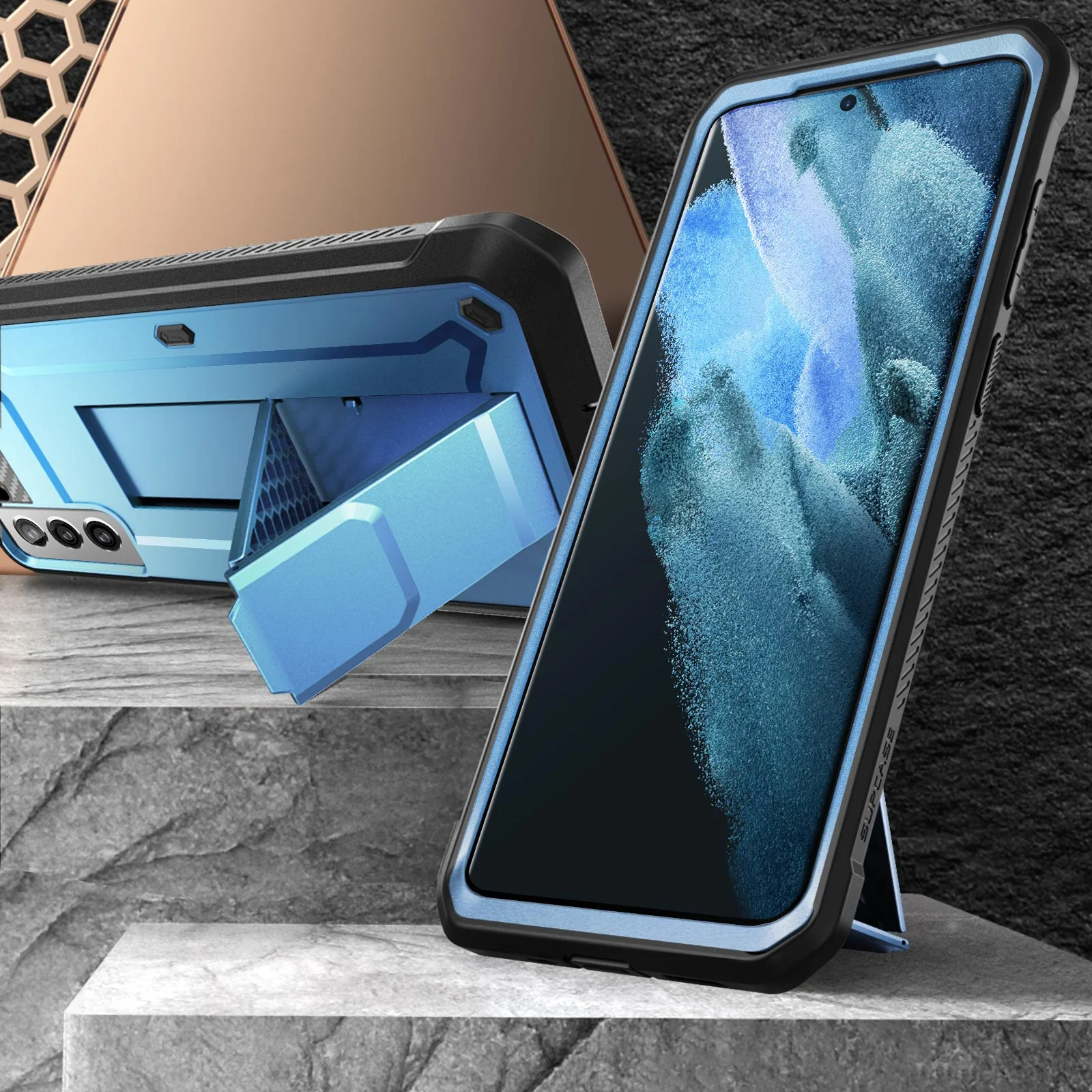 Galaxy S21 Unicorn Beetle Pro Rugged Case-Metallic Blue - Image 4