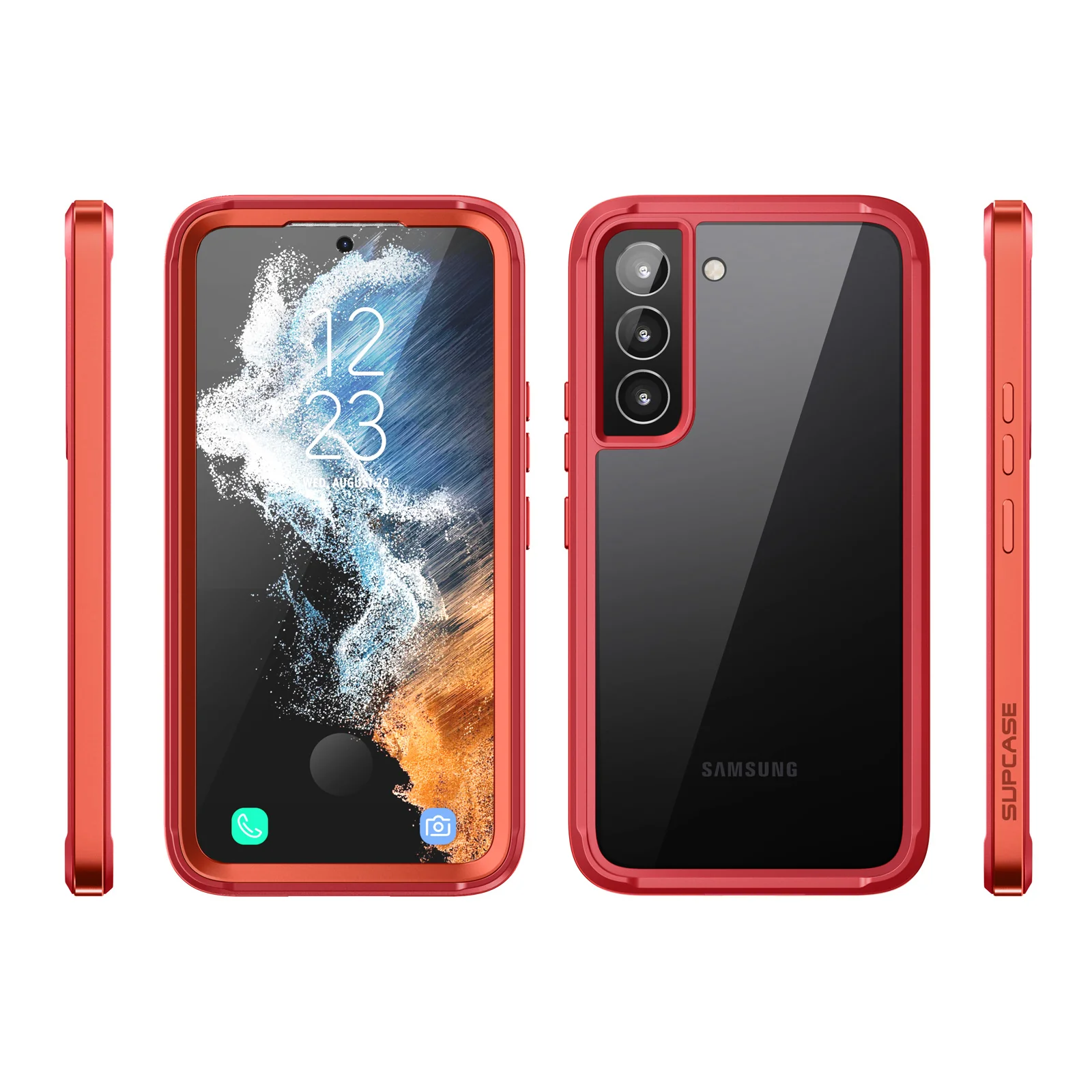 Galaxy S22 Plus Unicorn Beetle EDGE XT Bumper Case-Metallic Red - Image 11