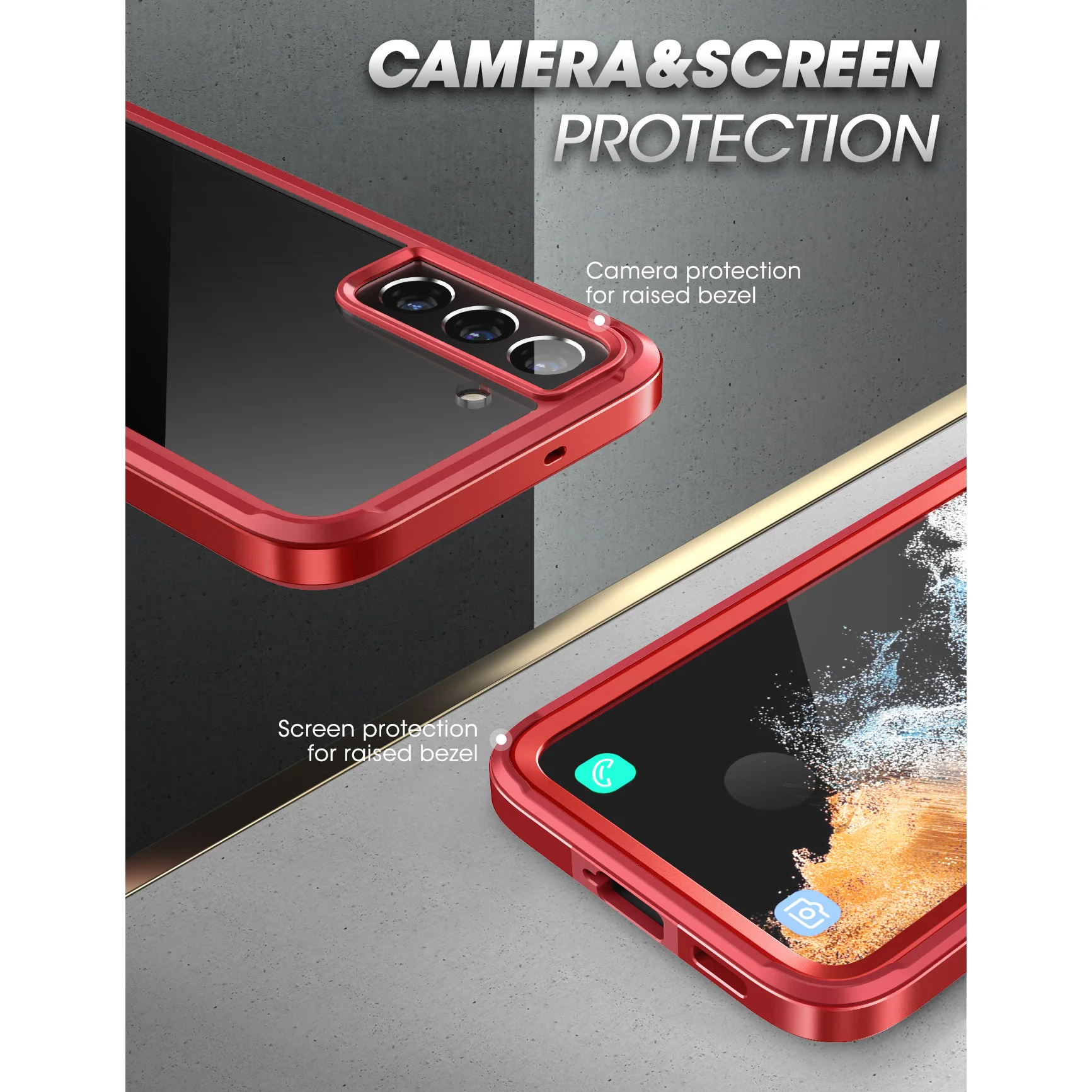 Galaxy S22 Plus Unicorn Beetle EDGE XT Bumper Case-Metallic Red - Image 7