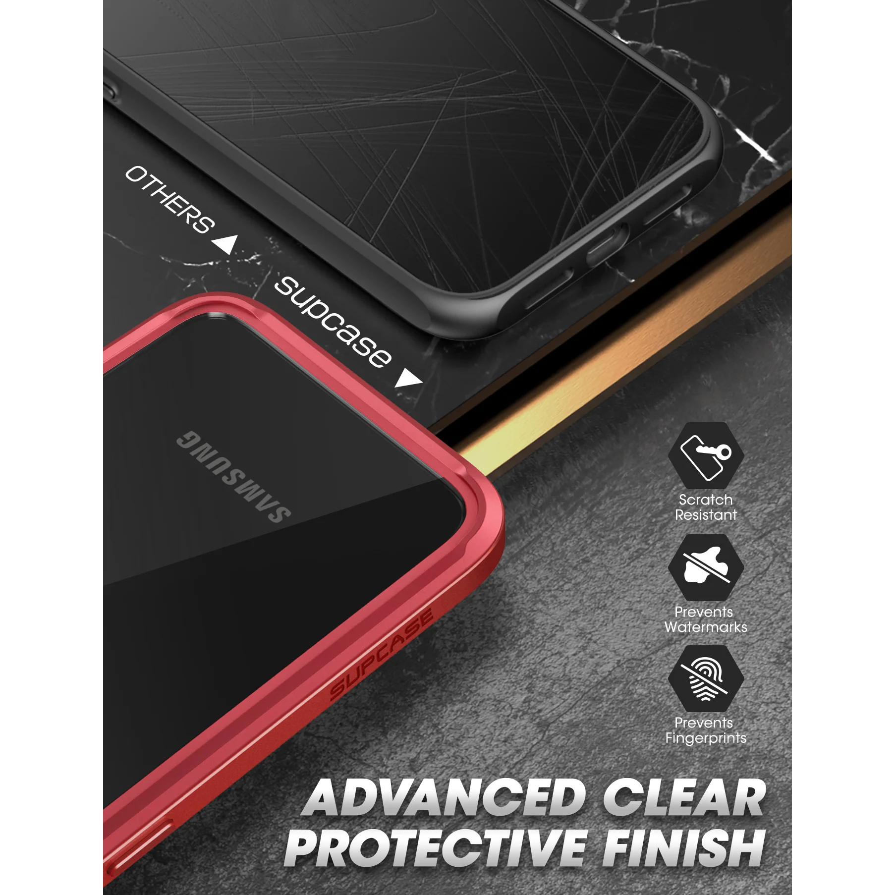 Galaxy S22 Plus Unicorn Beetle EDGE XT Bumper Case-Metallic Red - Image 8