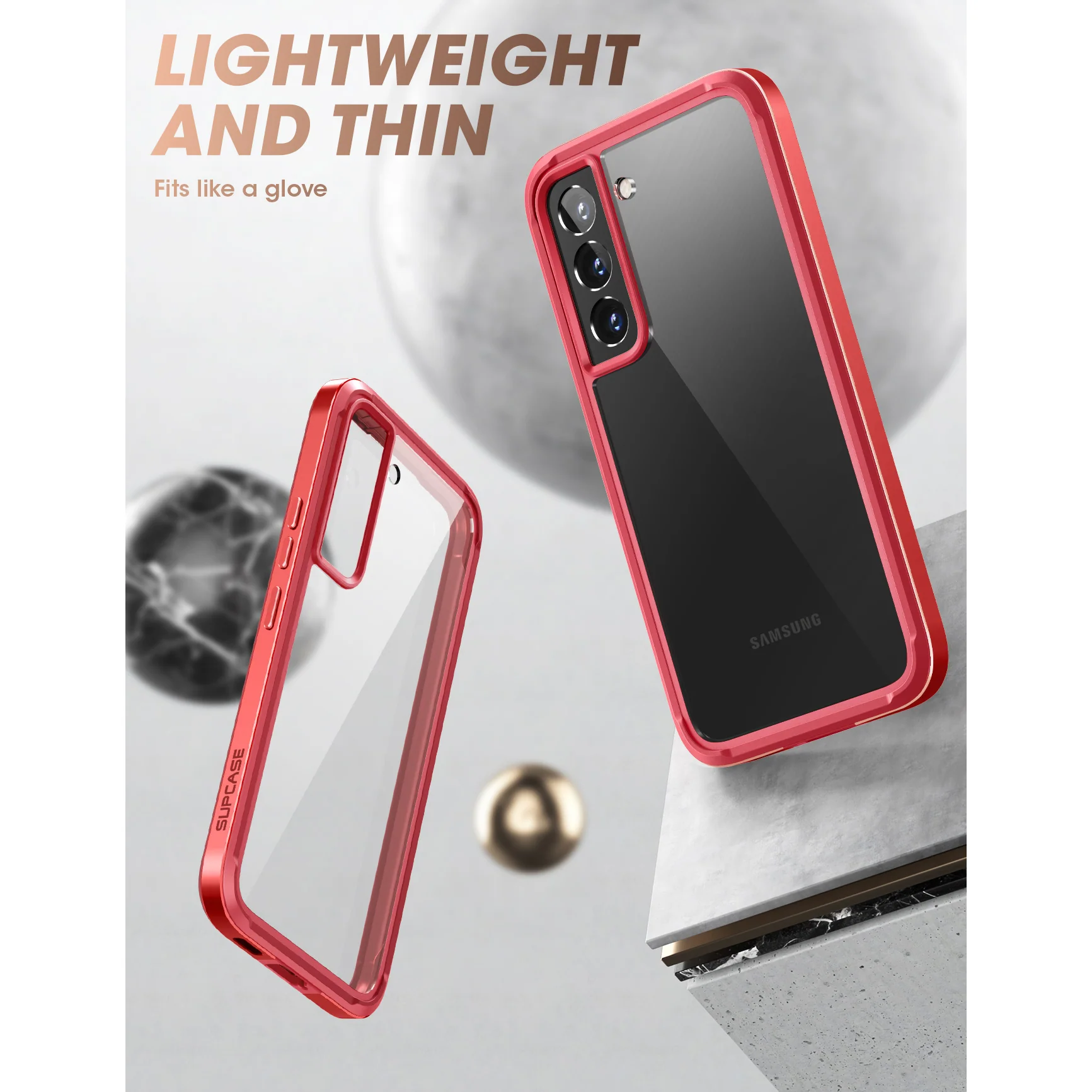 Galaxy S22 Unicorn Beetle EDGE XT Bumper Case-Metallic Red - Image 4