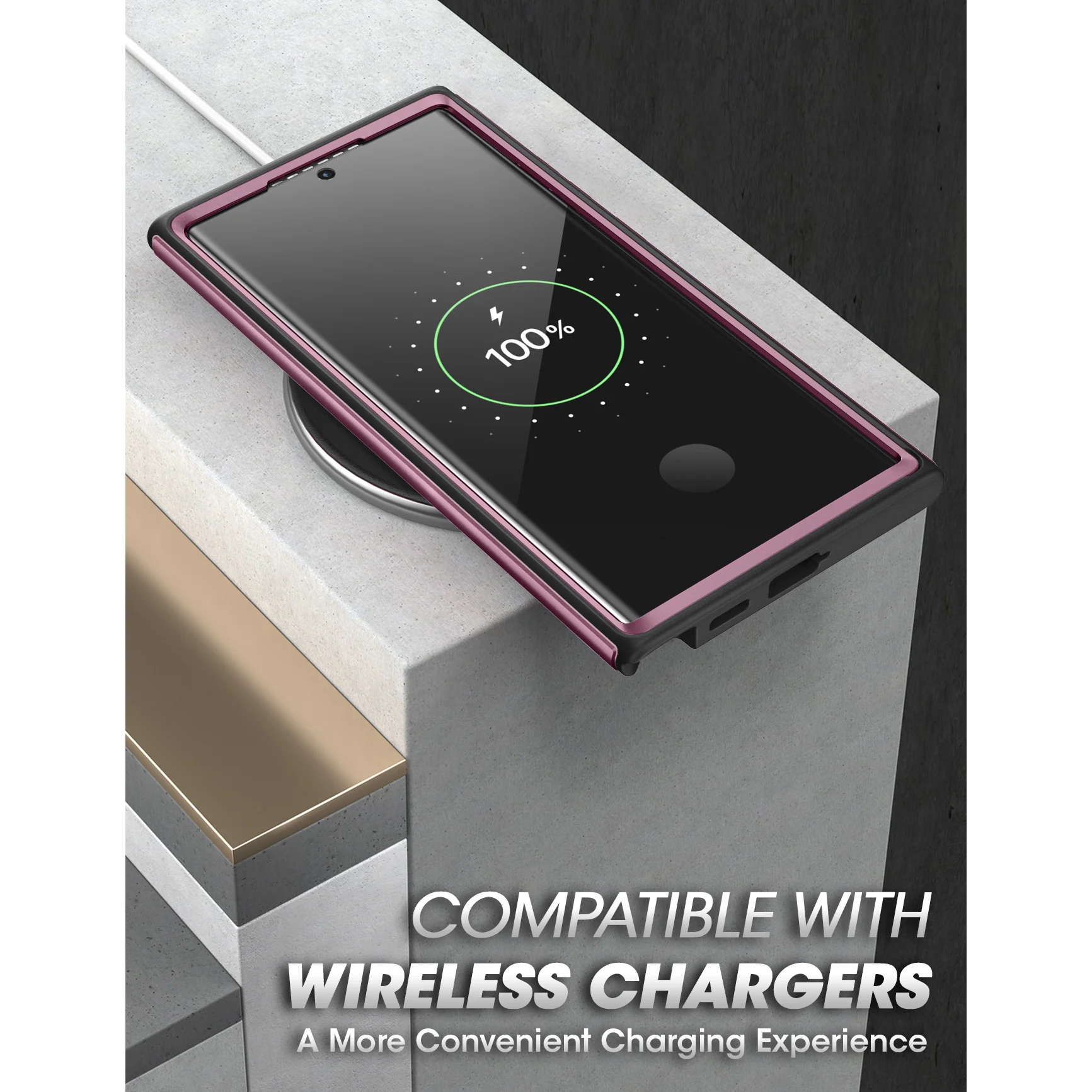 Galaxy S22 Ultra Unicorn Beetle EDGE XT Bumper Case-Burgundy - Image 6