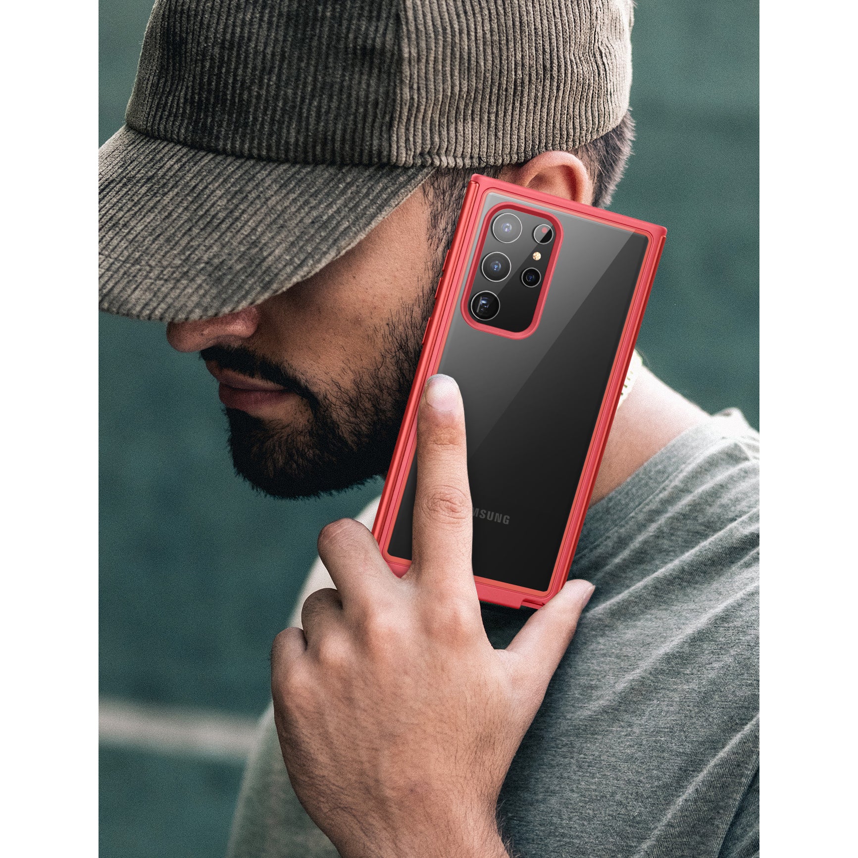 Galaxy S22 Ultra Unicorn Beetle EDGE XT Bumper Case-Metallic Red - Image 10
