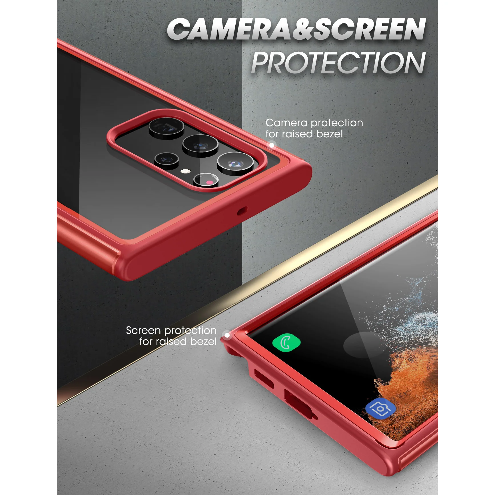 Galaxy S22 Ultra Unicorn Beetle EDGE XT Bumper Case-Metallic Red - Image 8