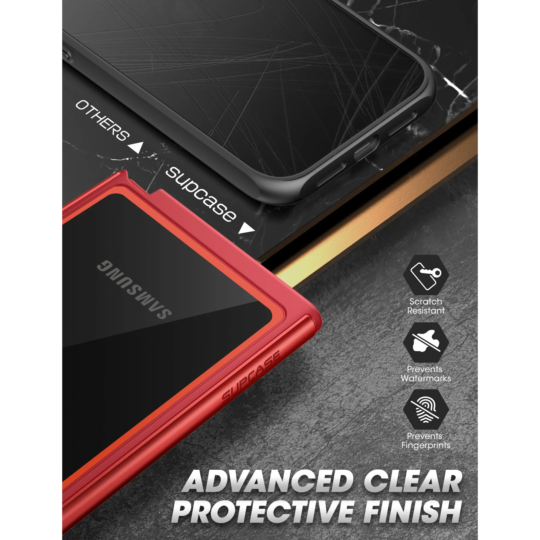 Galaxy S22 Ultra Unicorn Beetle EDGE XT Bumper Case-Metallic Red - Image 9
