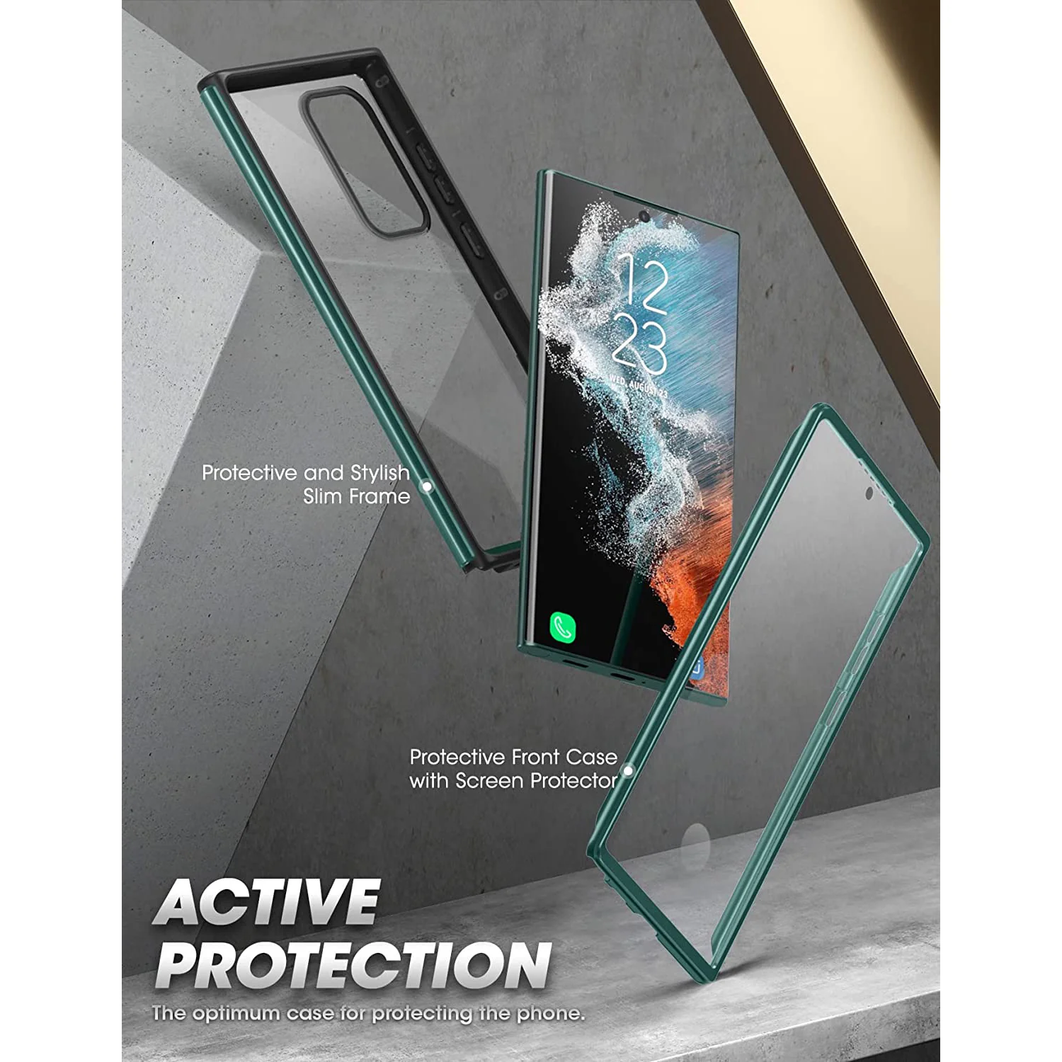 Galaxy S22 Ultra Unicorn Beetle EDGE XT Bumper Case-Seafoam - Image 4