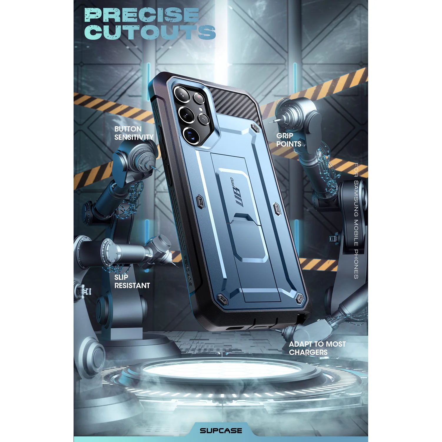 Galaxy S22 Ultra Unicorn Beetle PRO Rugged Case-Metallic Blue - Image 7